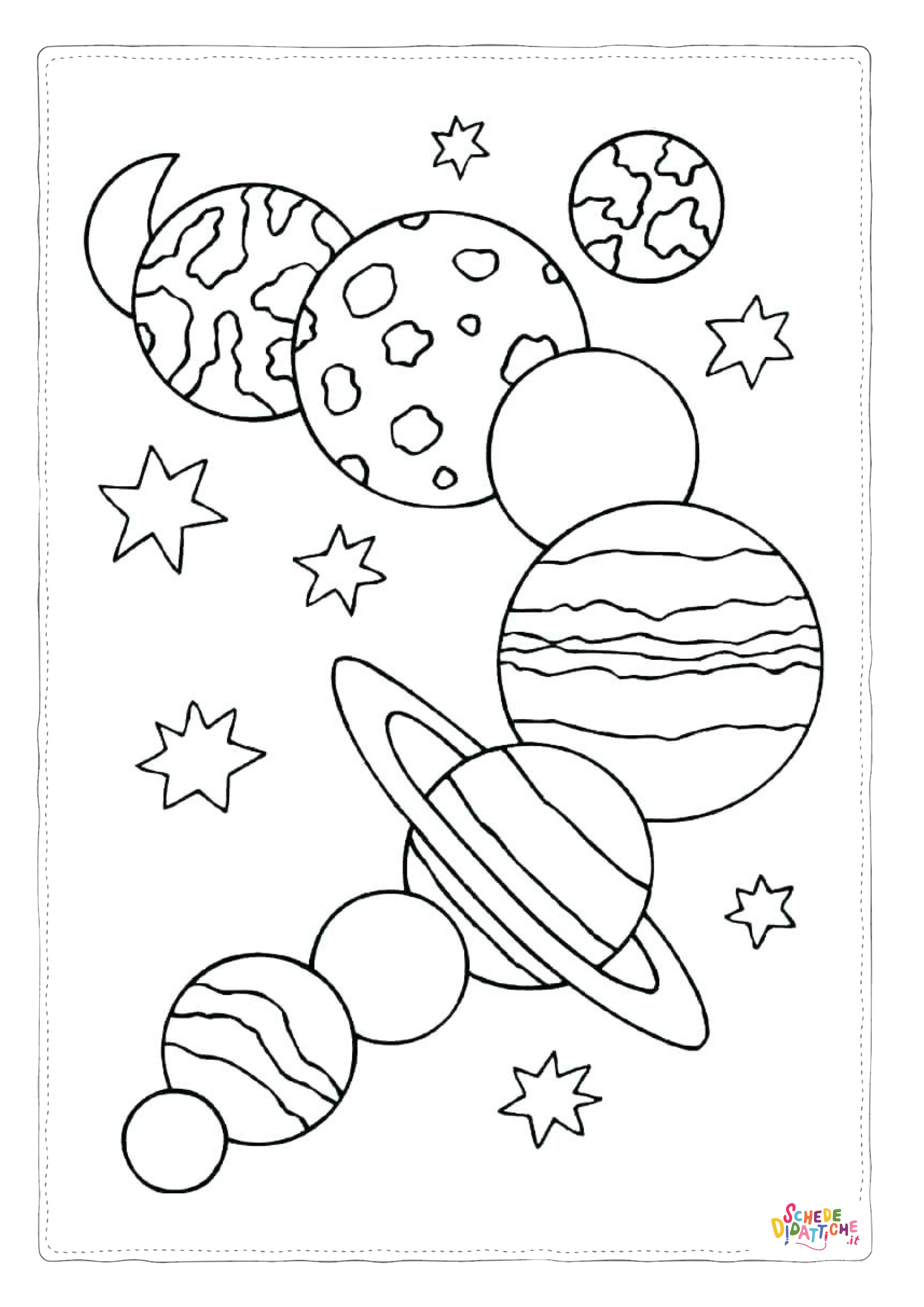 Disegno "Disegno di pianeta da stampare e colorare 14" Disegno di pianeta da stampare e colorare 14