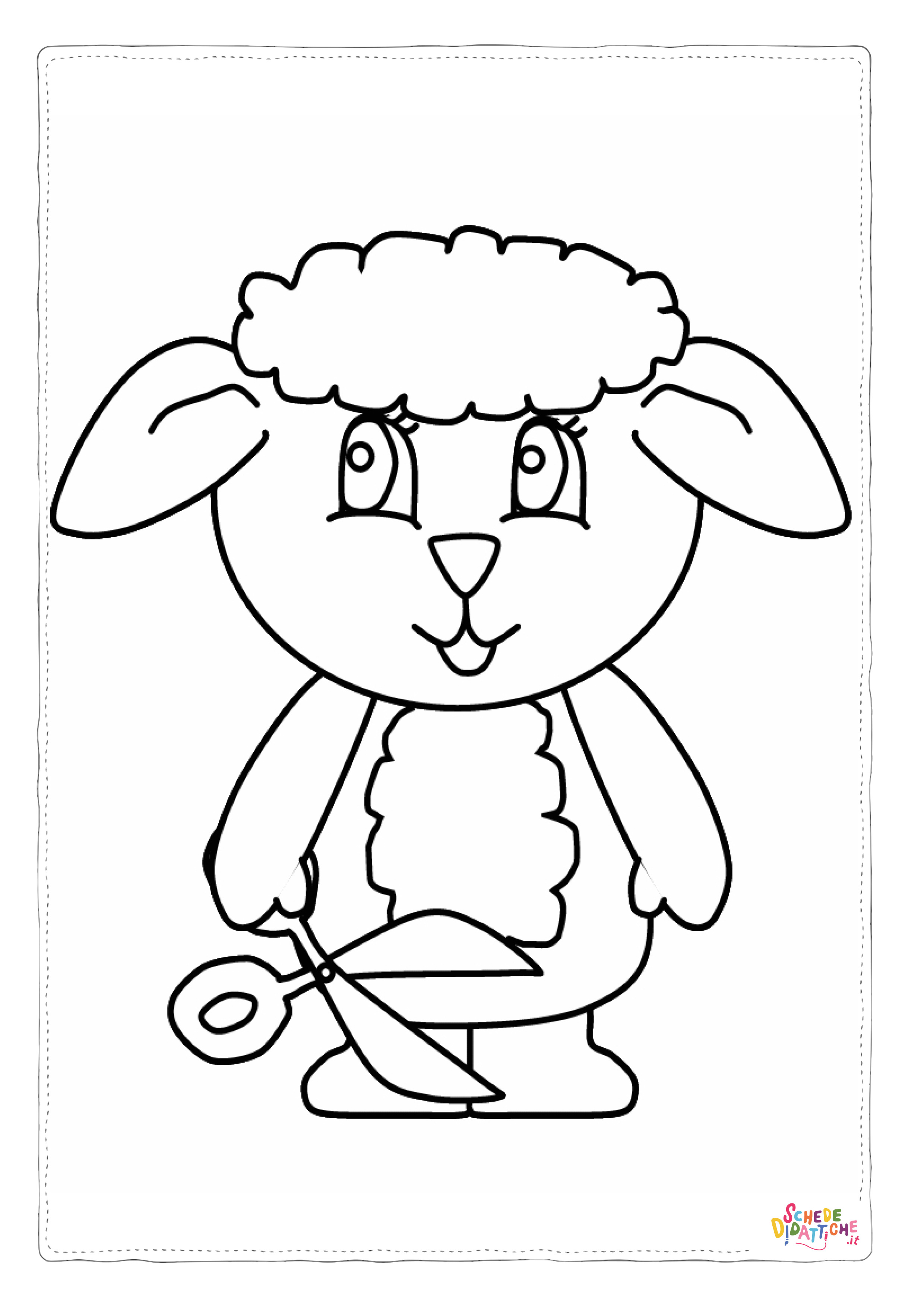 Disegno di pecora da stampare e colorare 28