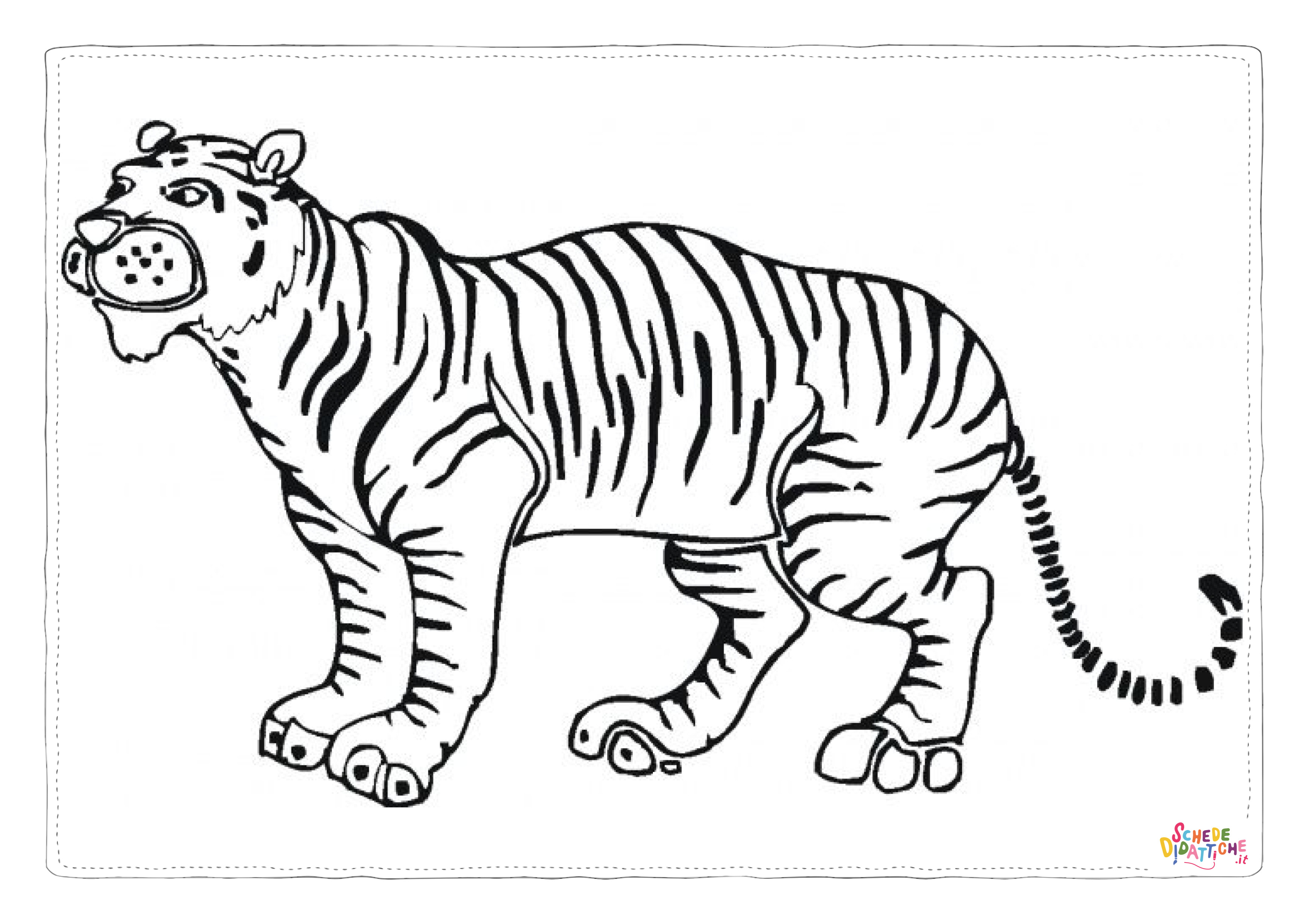Disegno "Disegno di tigre da stampare e colorare 18" Disegno di tigre da stampare e colorare 18