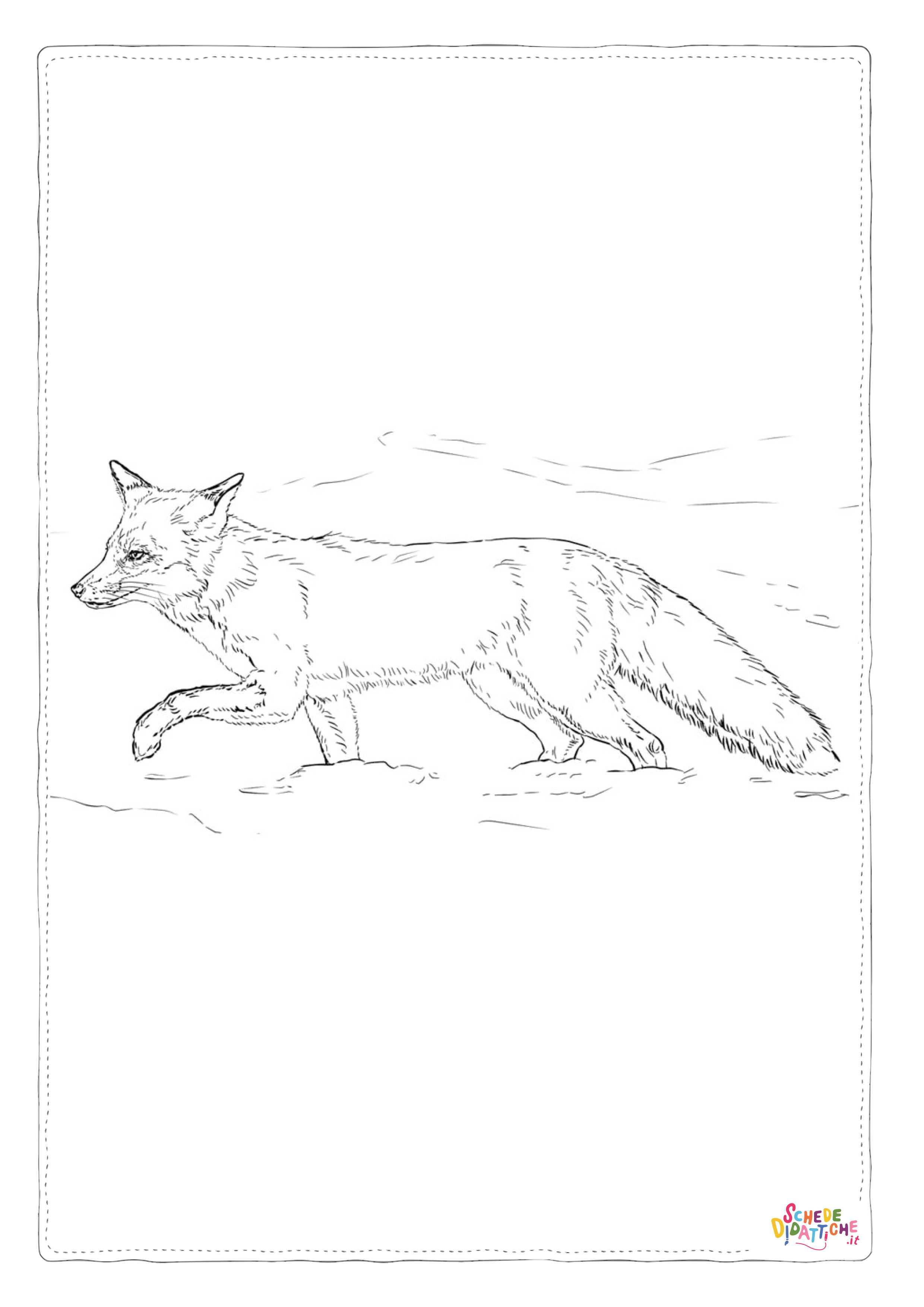 Disegno "Disegno di volpe da stampare e colorare 52" Disegno di volpe da stampare e colorare 52