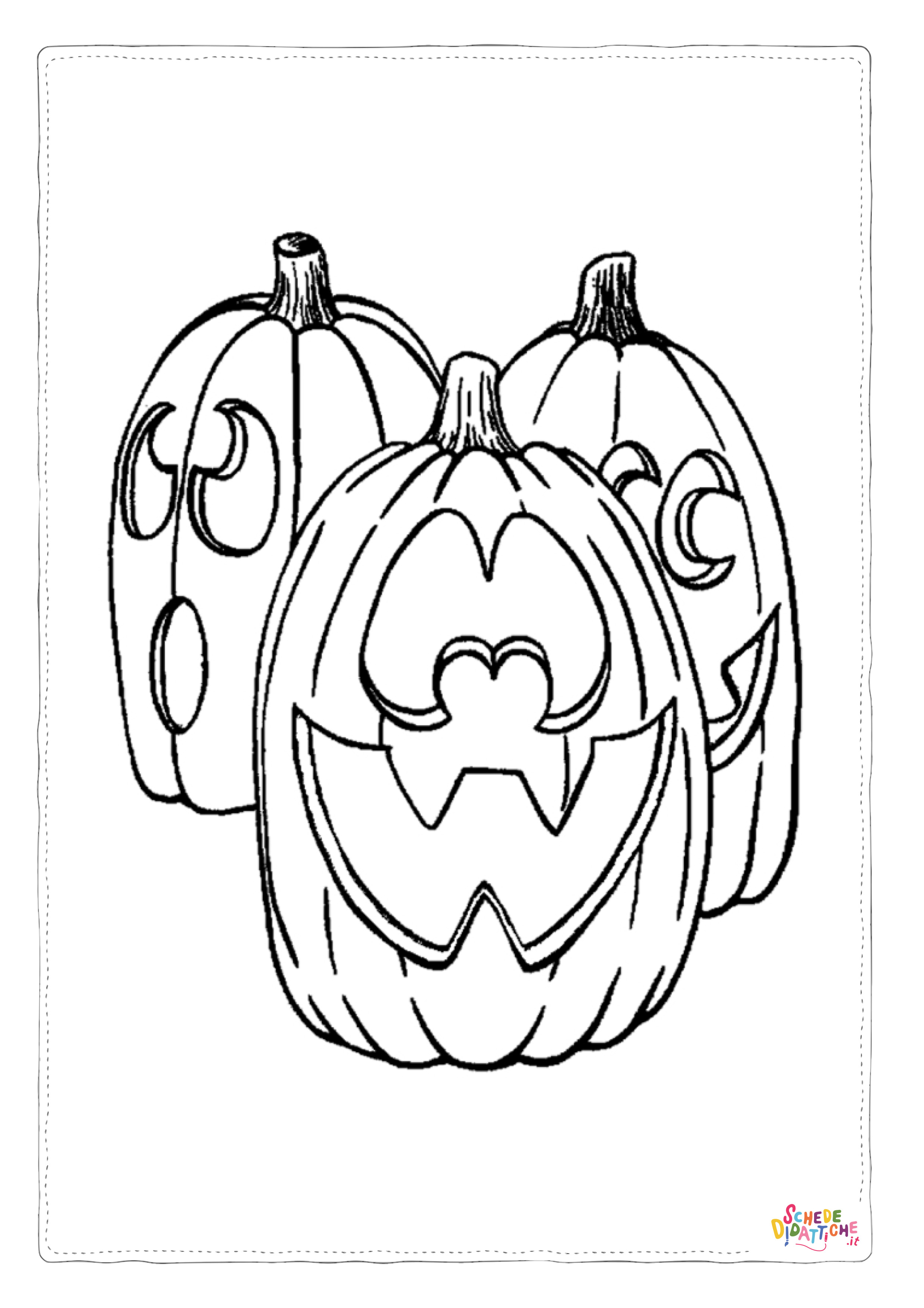 Disegno "Disegno di zucca di Halloween da stampare e colorare 71" Disegno di zucca di Halloween da stampare e colorare 71