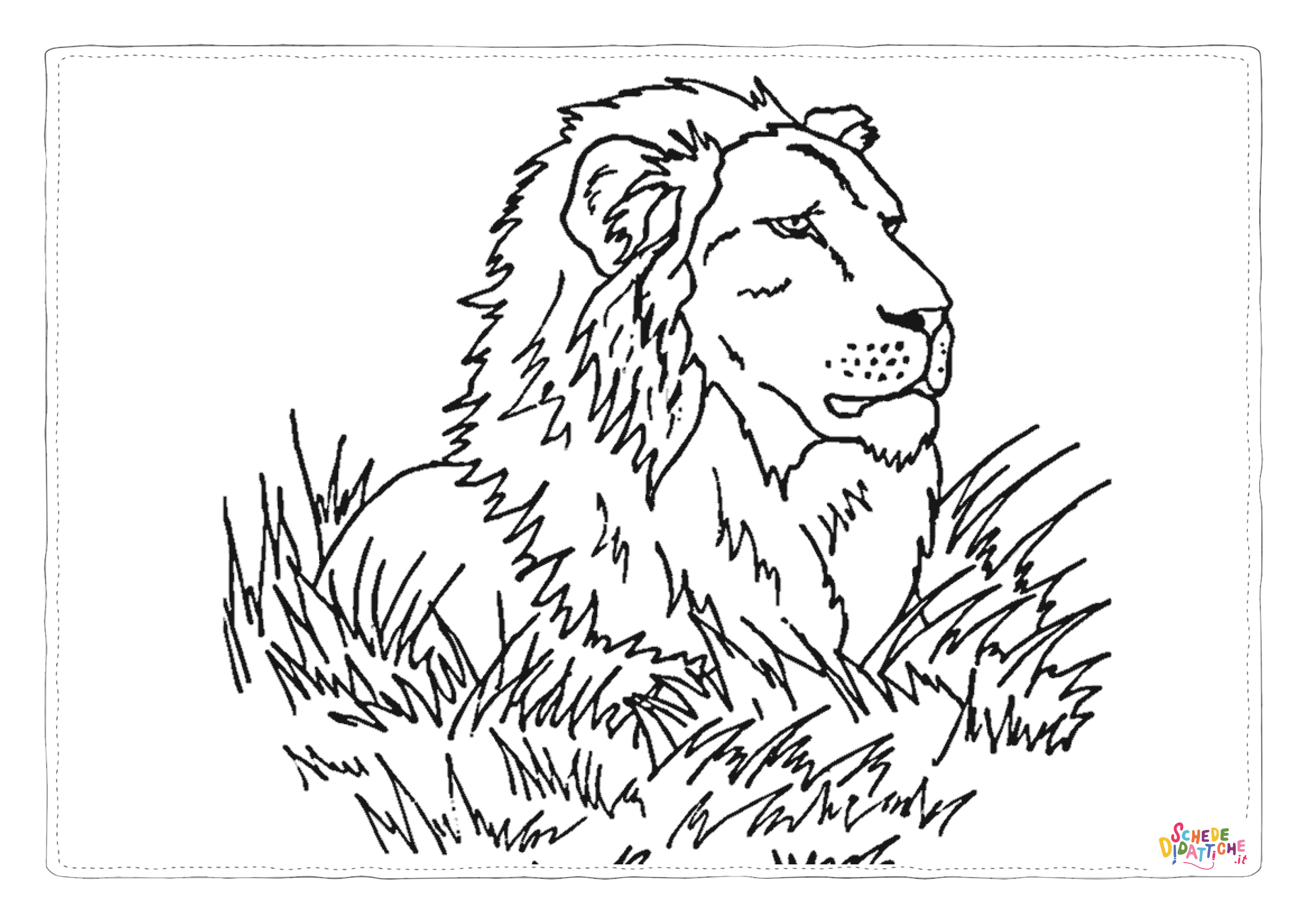 Disegno "Disegno di leone da stampare e colorare 20" Disegno di leone da stampare e colorare 20