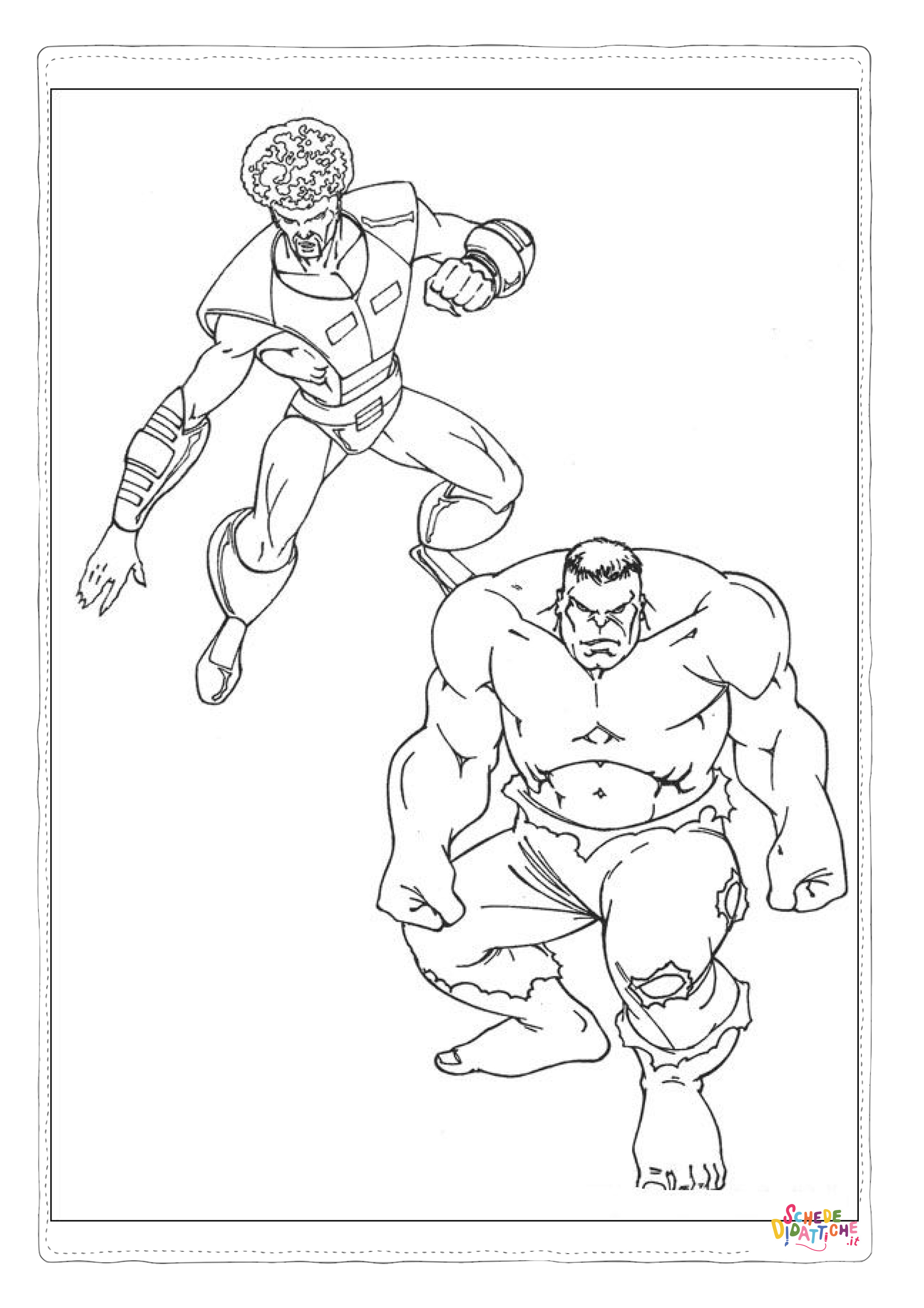 Disegno "Disegno di Hulk da stampare e colorare 21" Disegno di Hulk da stampare e colorare 21