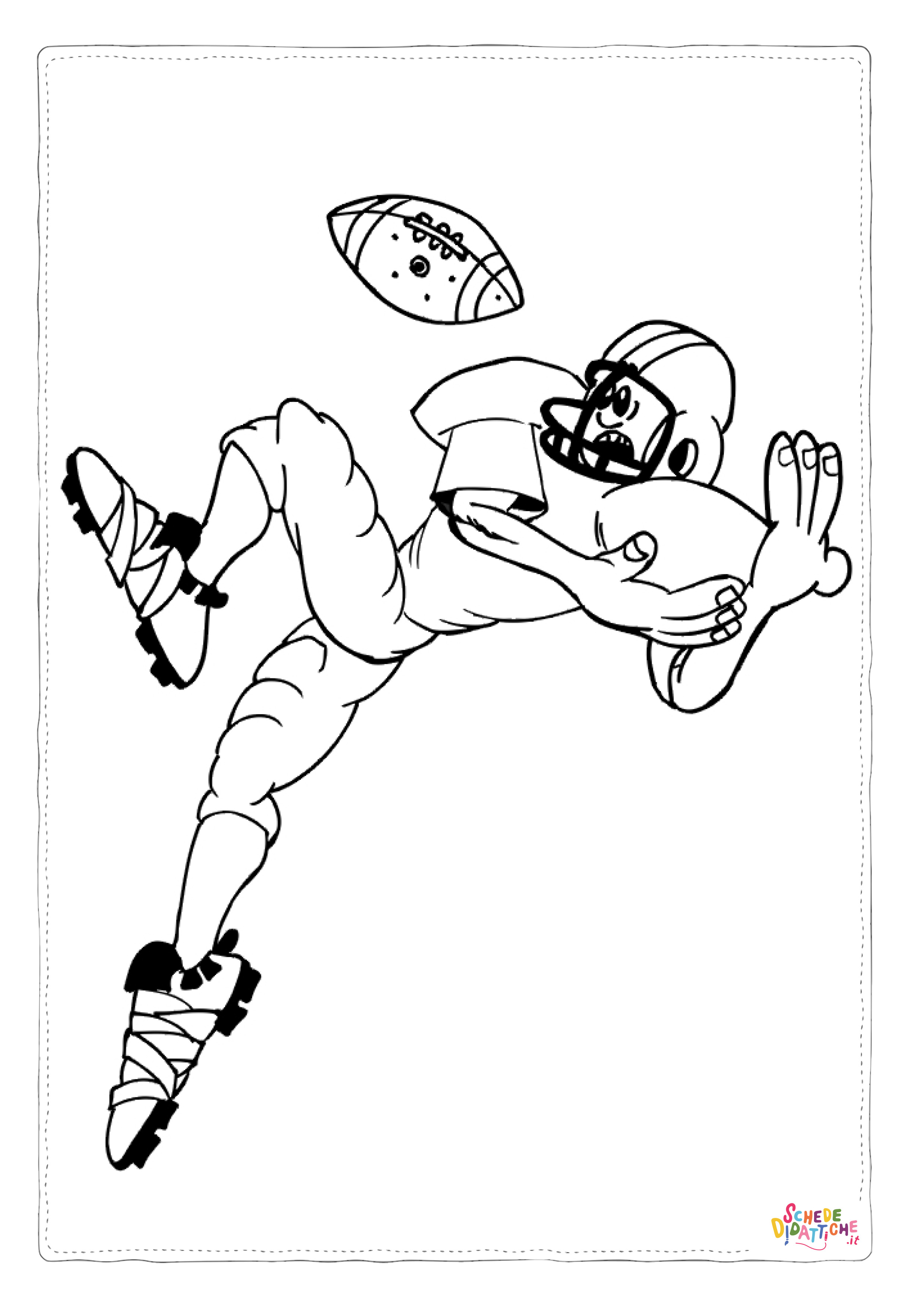 Disegno di football americano da stampare e colorare 111