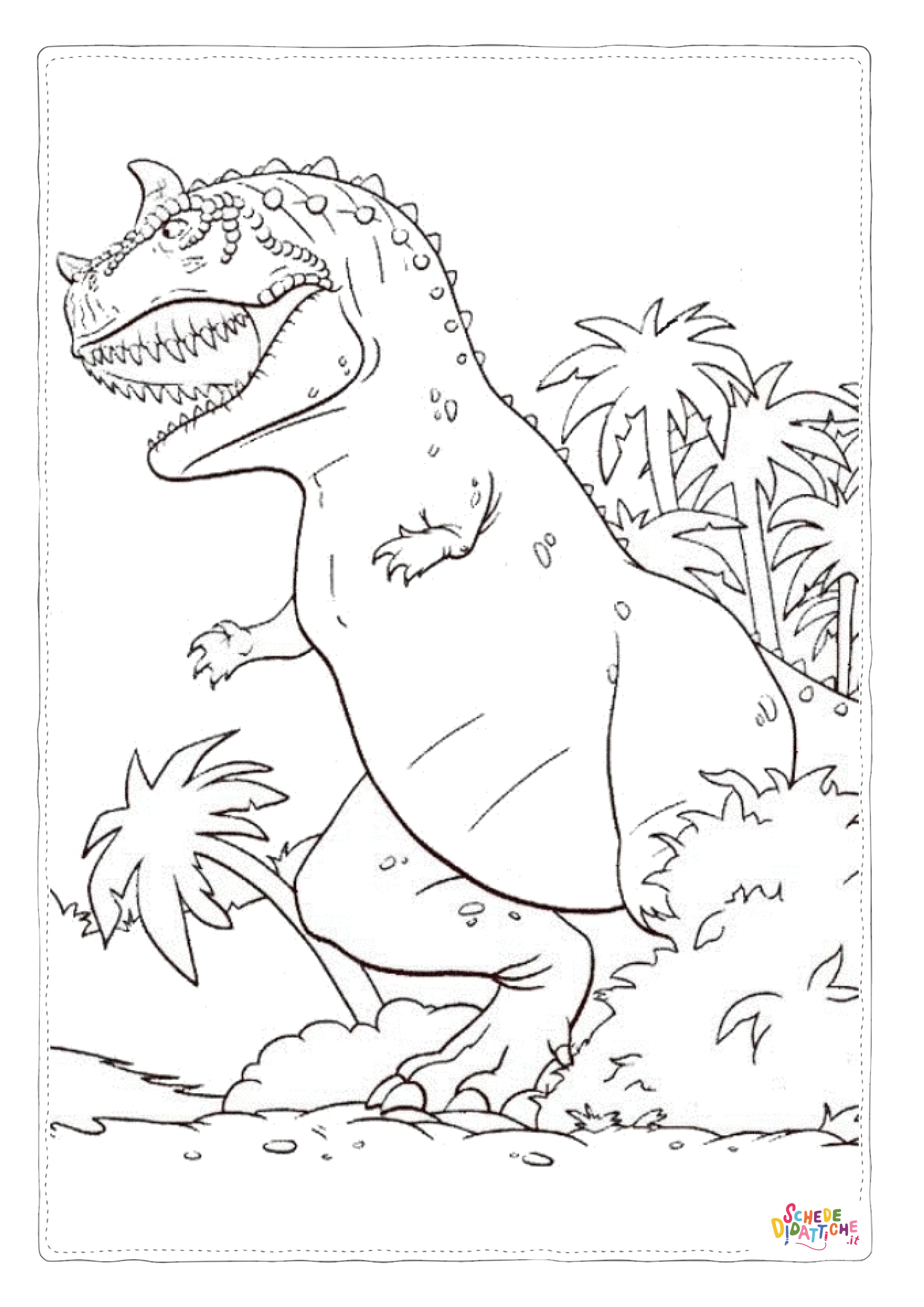 Disegno "Disegno di Ceratosauro da stampare e colorare" Disegno di Ceratosauro da stampare e colorare