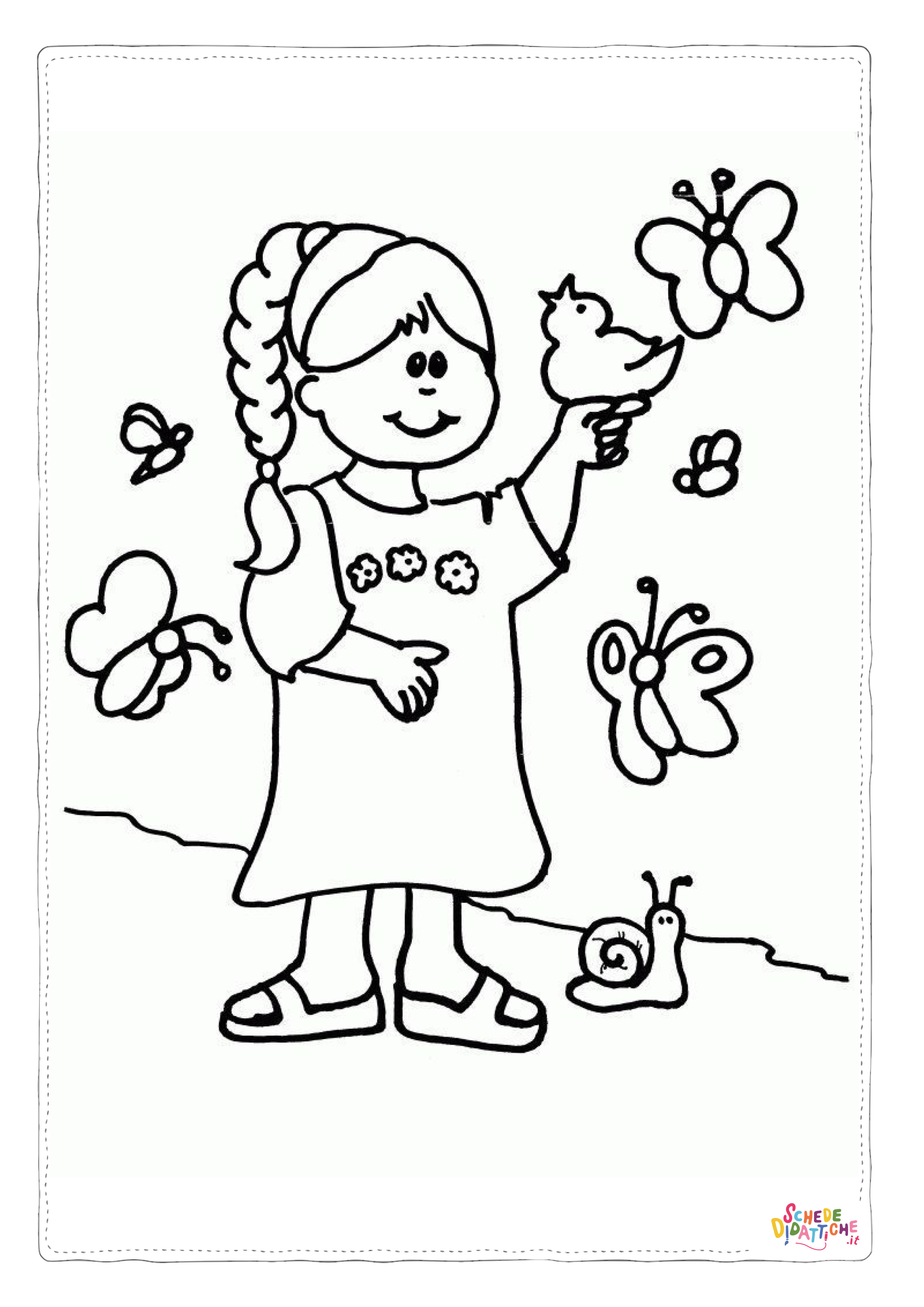Disegno "Disegno di bambino da stampare e colorare 204" Disegno di bambino da stampare e colorare 204
