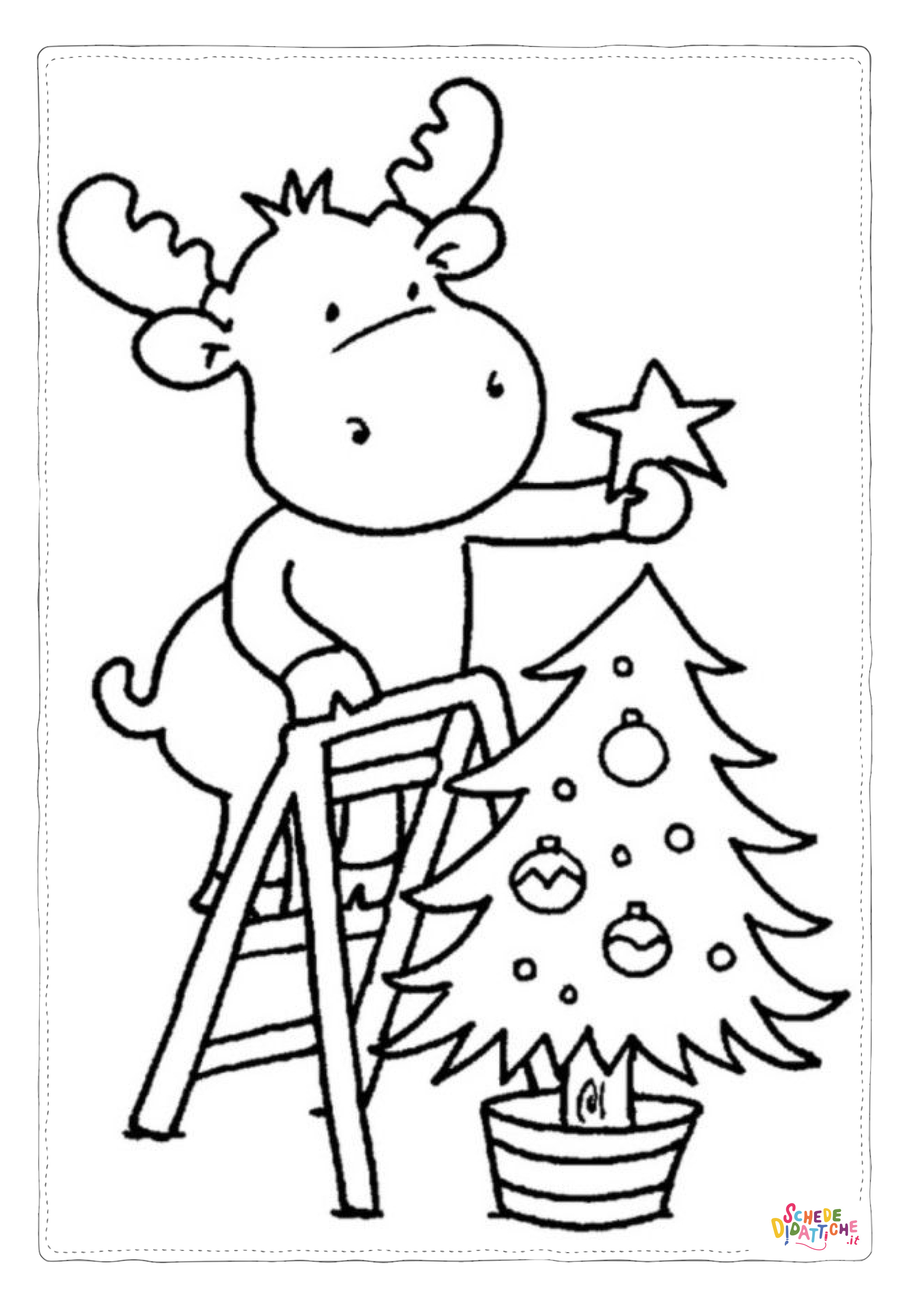 Disegno "Disegno di albero di Natale da stampare e colorare 44" Disegno di albero di Natale da stampare e colorare 44