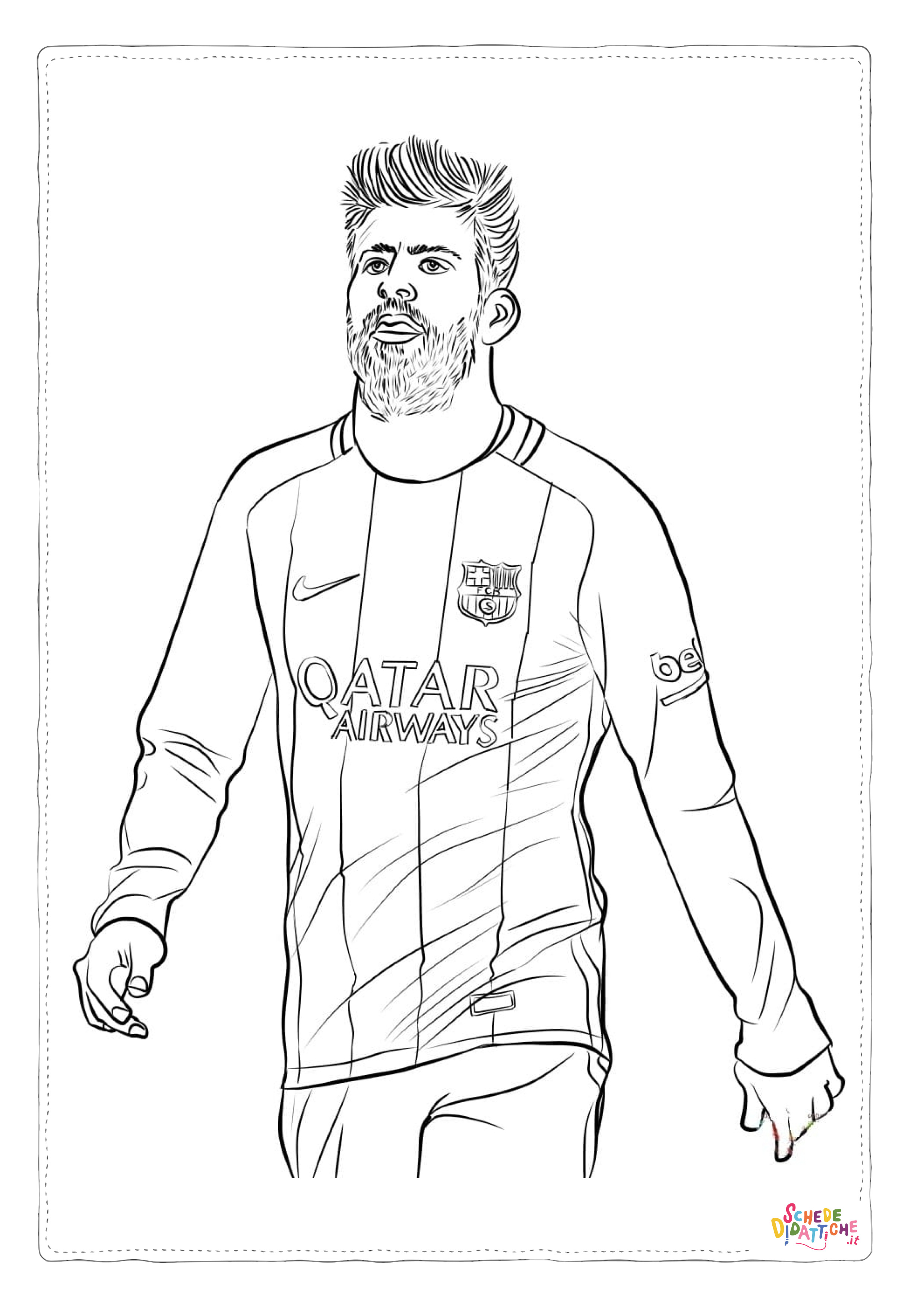 Disegno di calciatore professionista da stampare e colorare 6