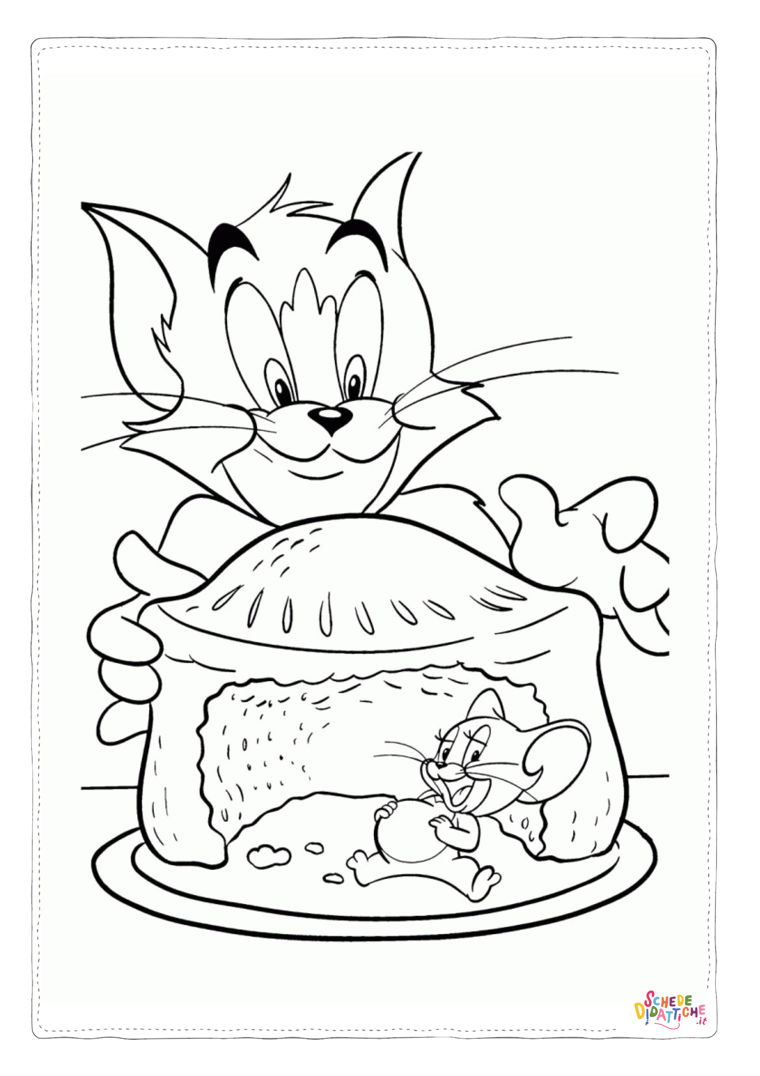 Disegno "Disegno di Tom e Jerry da stampare e colorare 20" Disegno di Tom e Jerry da stampare e colorare 20