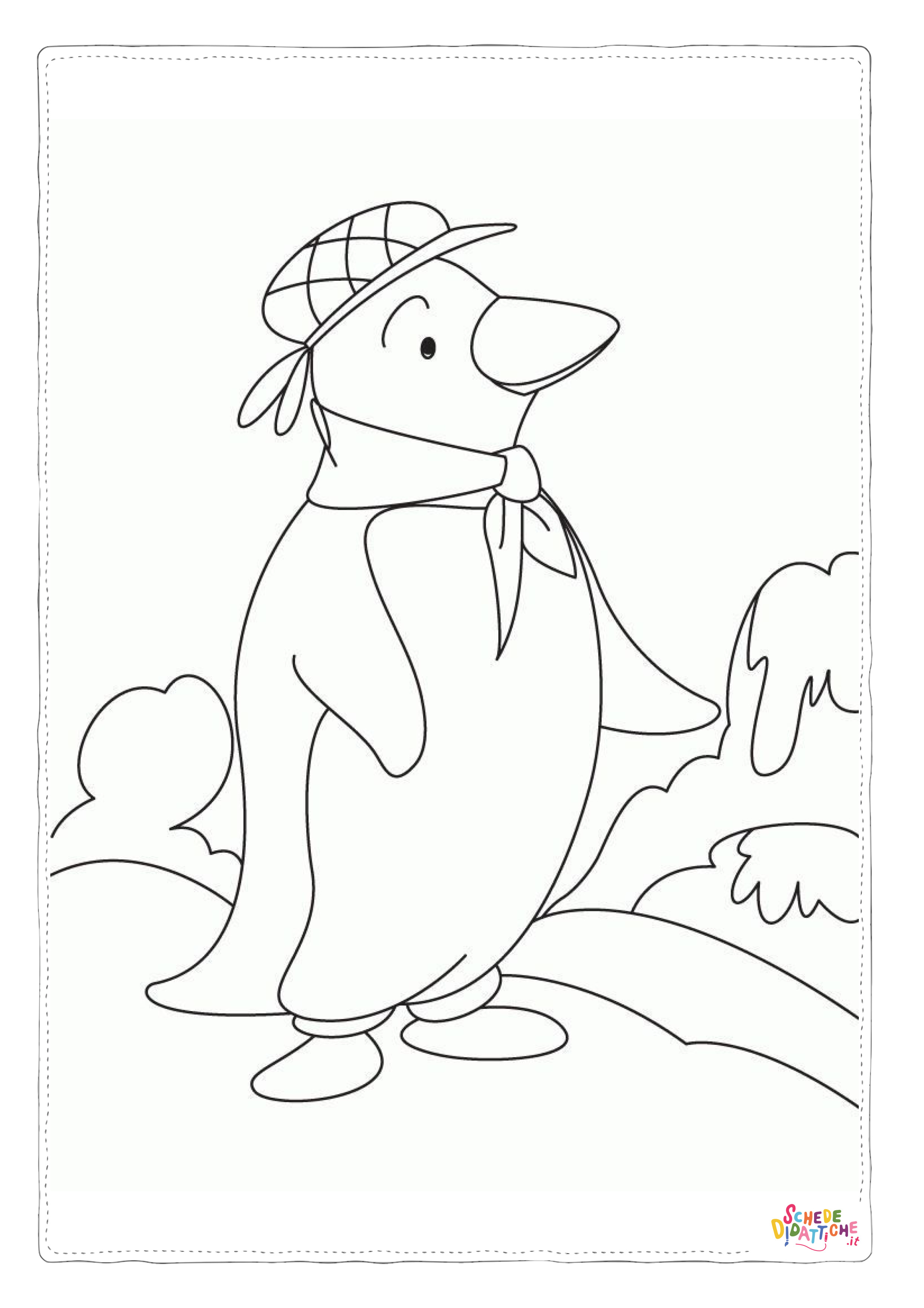 Disegno "Disegno di pinguino da stampare e colorare" Disegno di pinguino da stampare e colorare