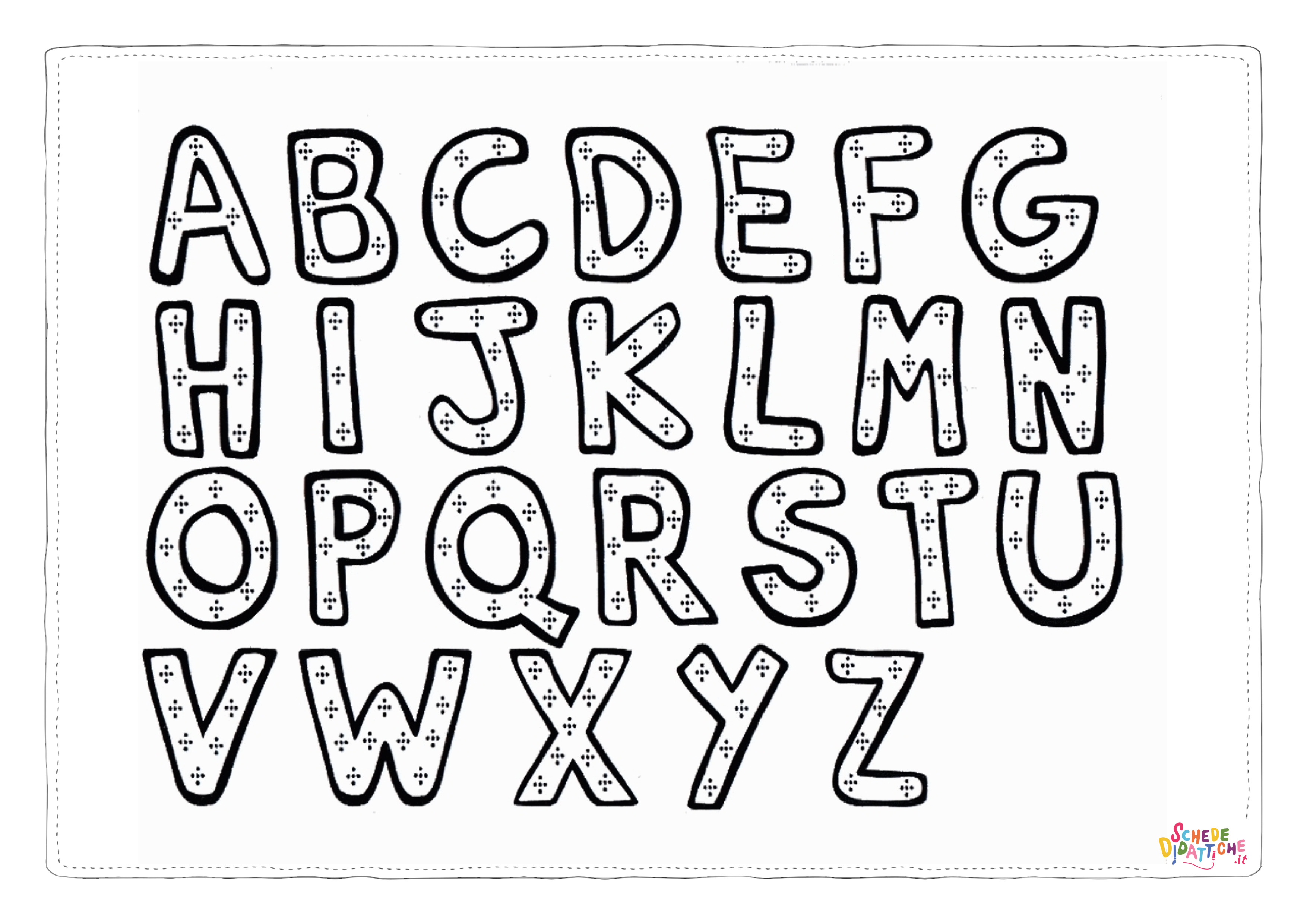 Disegno "Disegno di lettera dell'alfabeto da stampare e colorare 11" Disegno di lettera dell'alfabeto da stampare e colorare 11