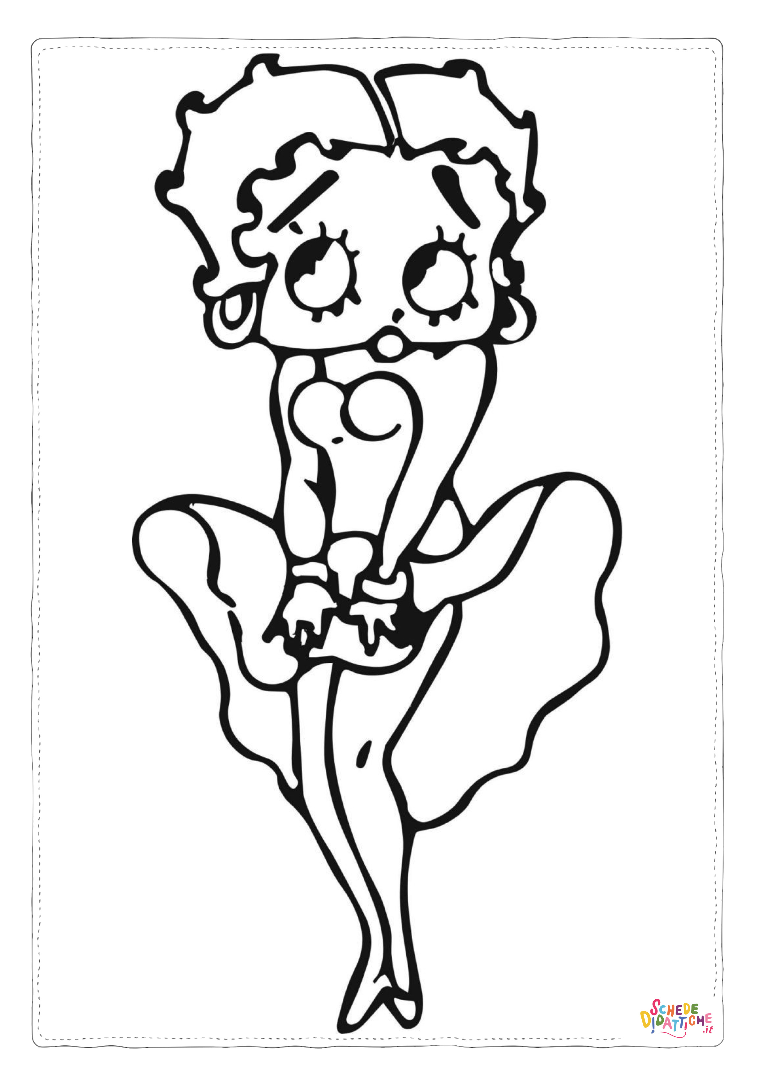 Disegno di Betty Boop da stampare e colorare 7
