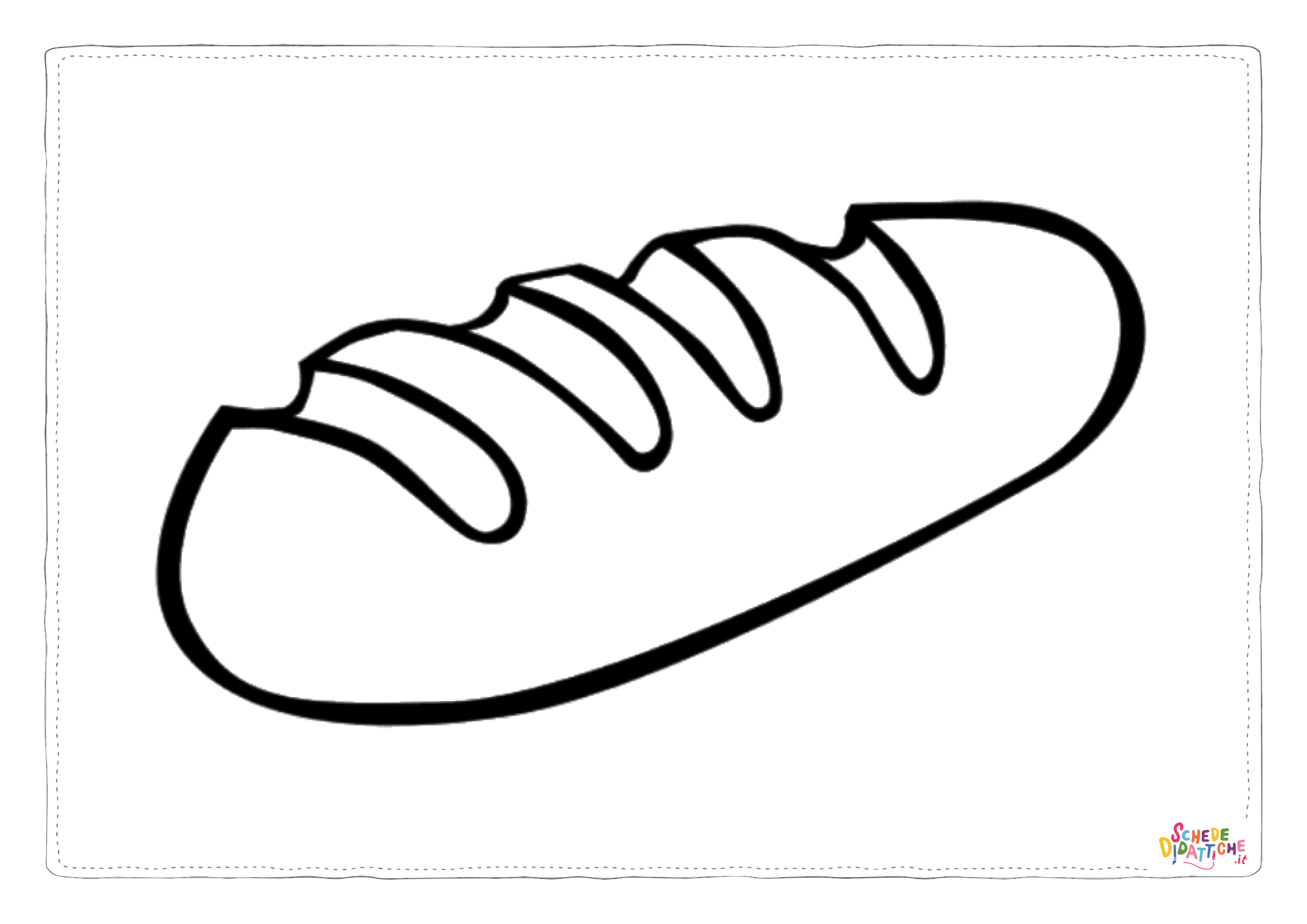 Disegno di pane da stampare e colorare 5