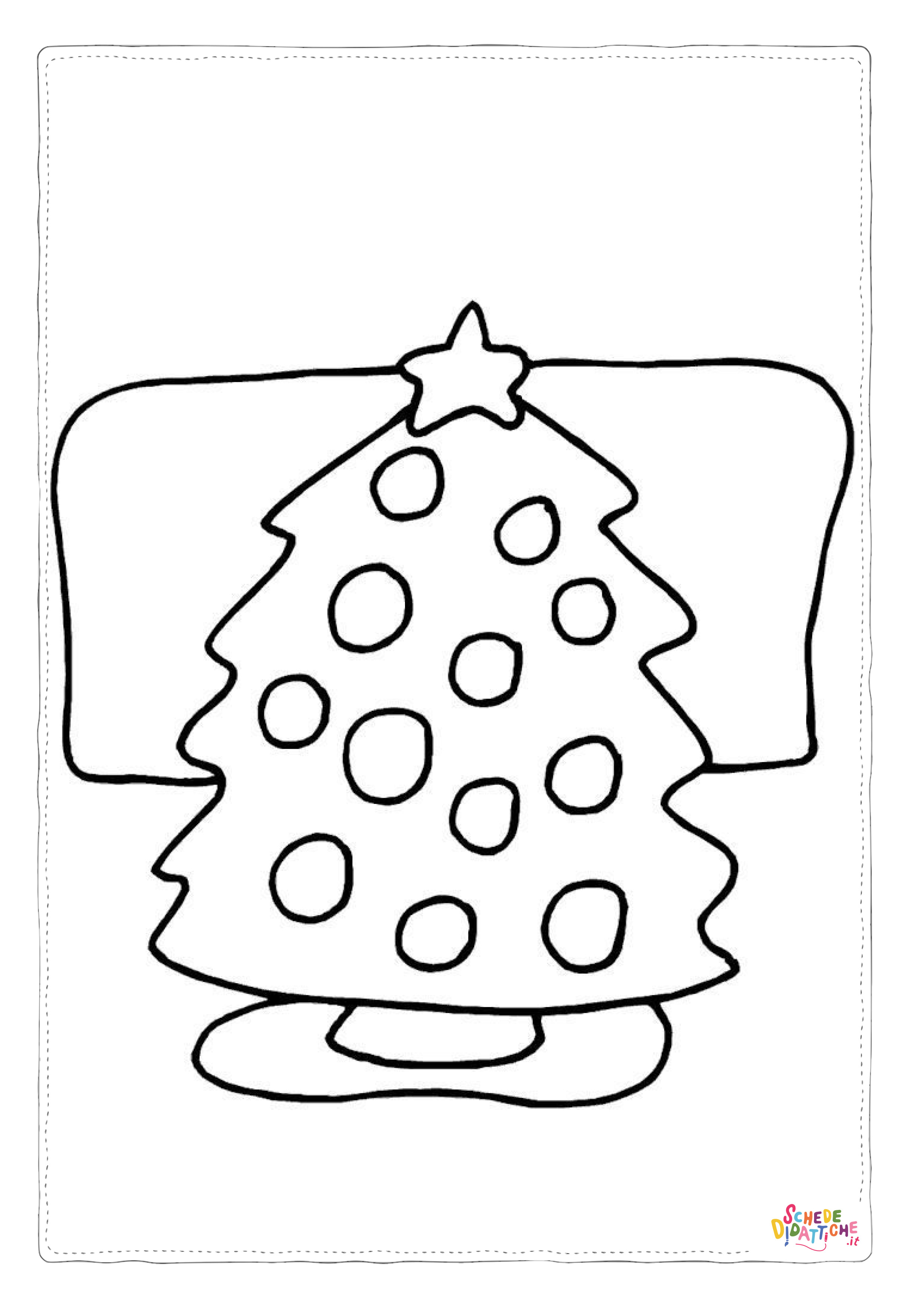 Disegno "Disegno di albero di Natale da stampare e colorare 246" Disegno di albero di Natale da stampare e colorare 246
