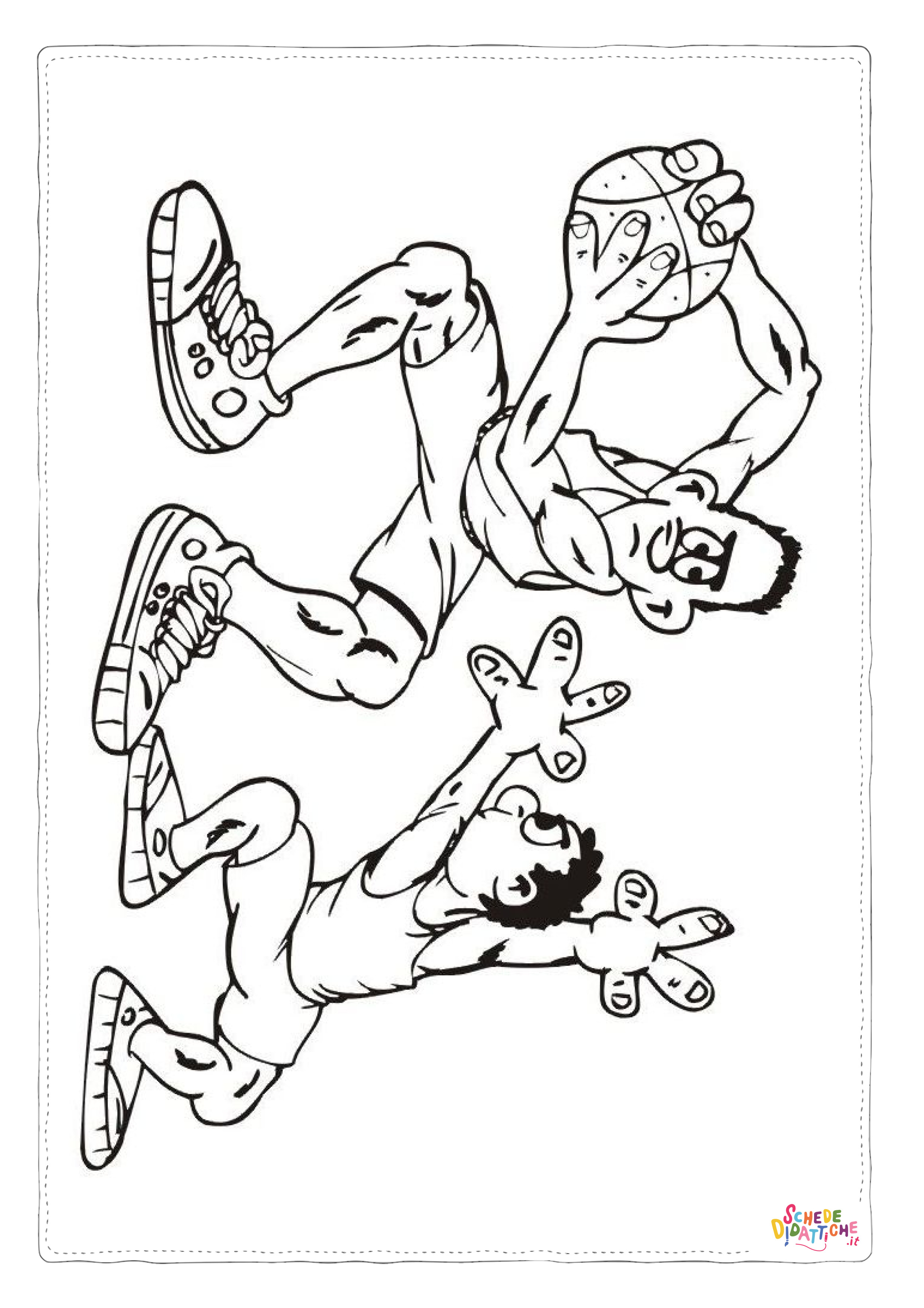 Disegno di basket da stampare e colorare 25