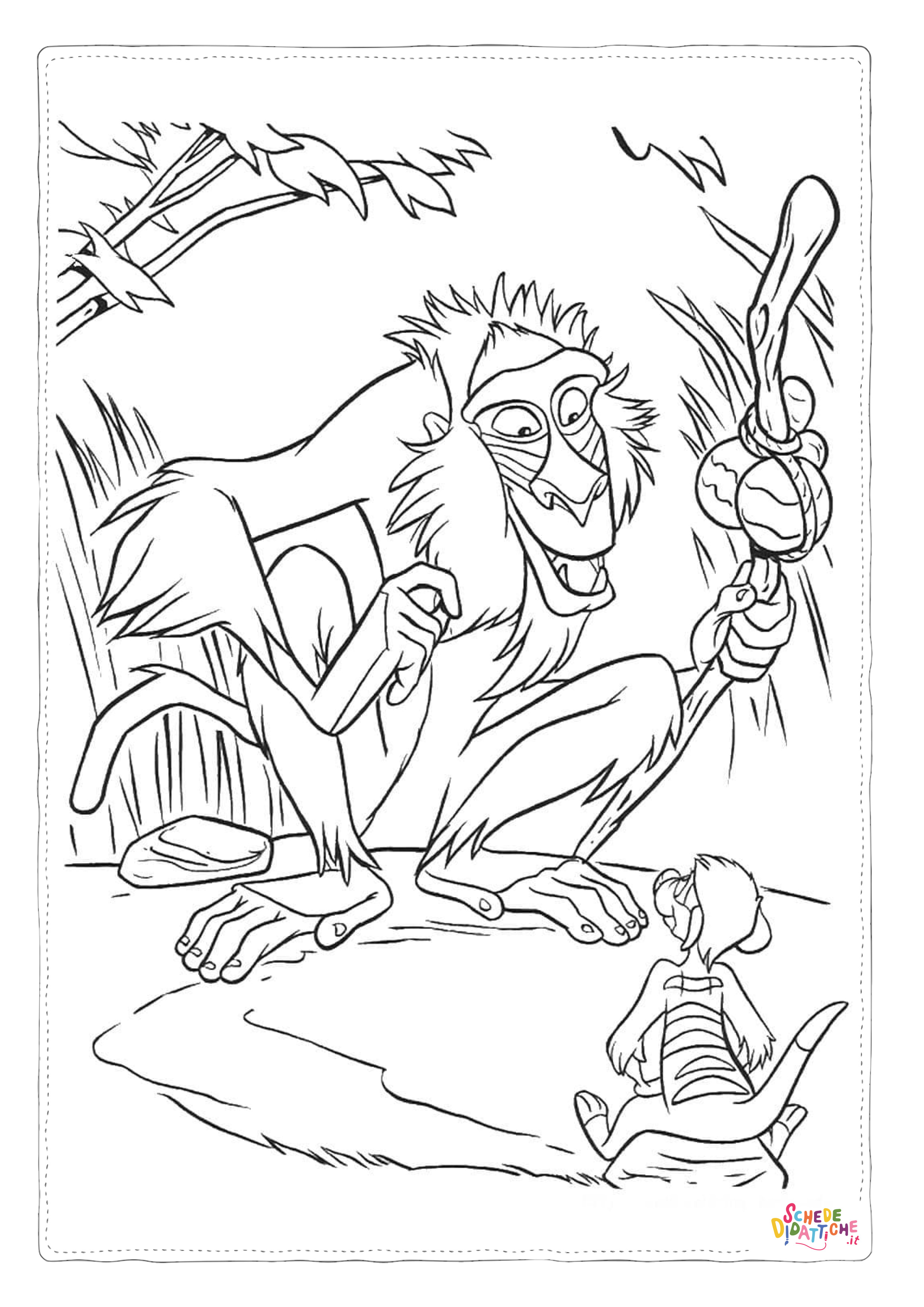 Disegno di Re Leone da stampare e colorare 182