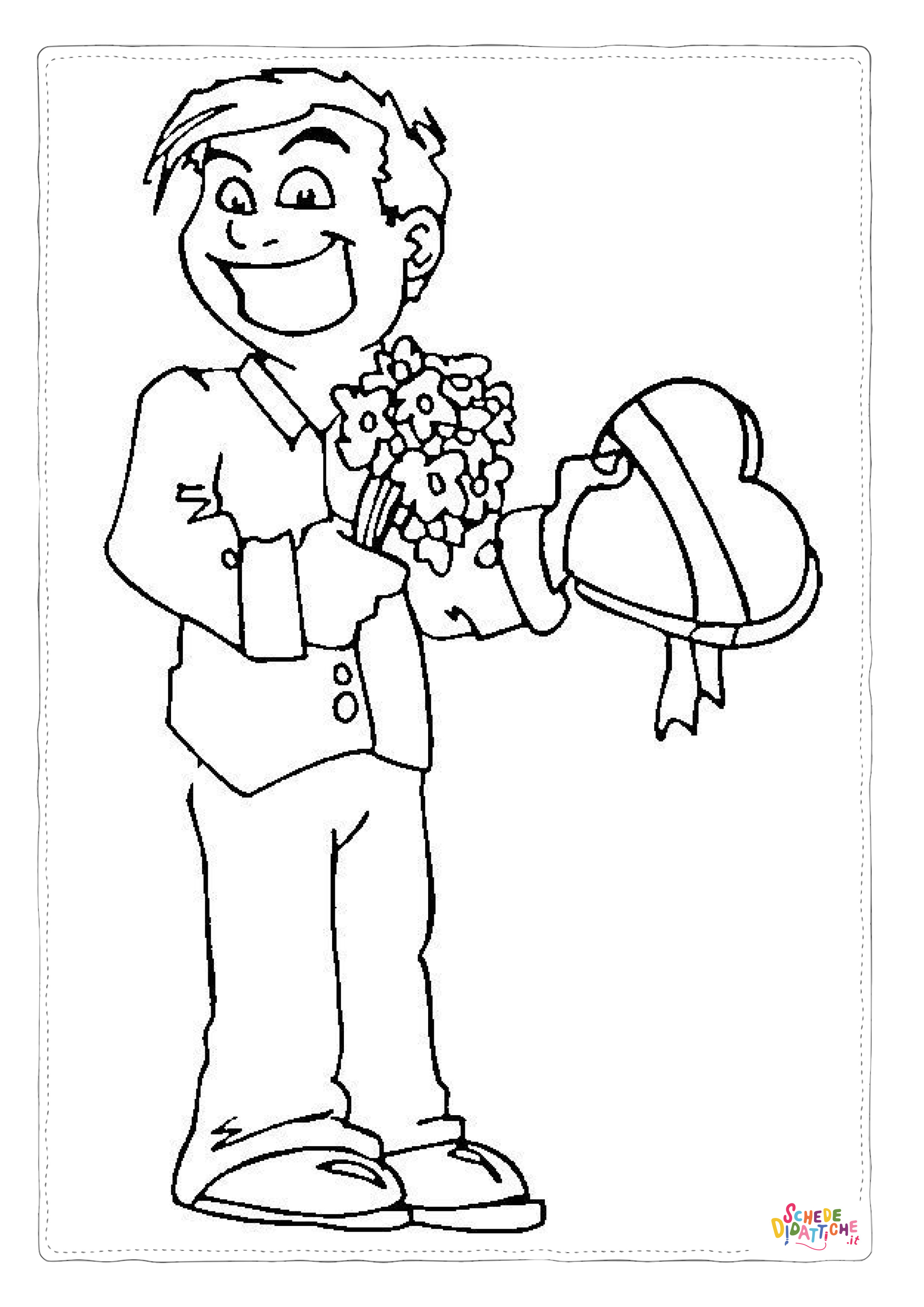 Disegno "Disegno di San Valentino da stampare e colorare 113" Disegno di San Valentino da stampare e colorare 113