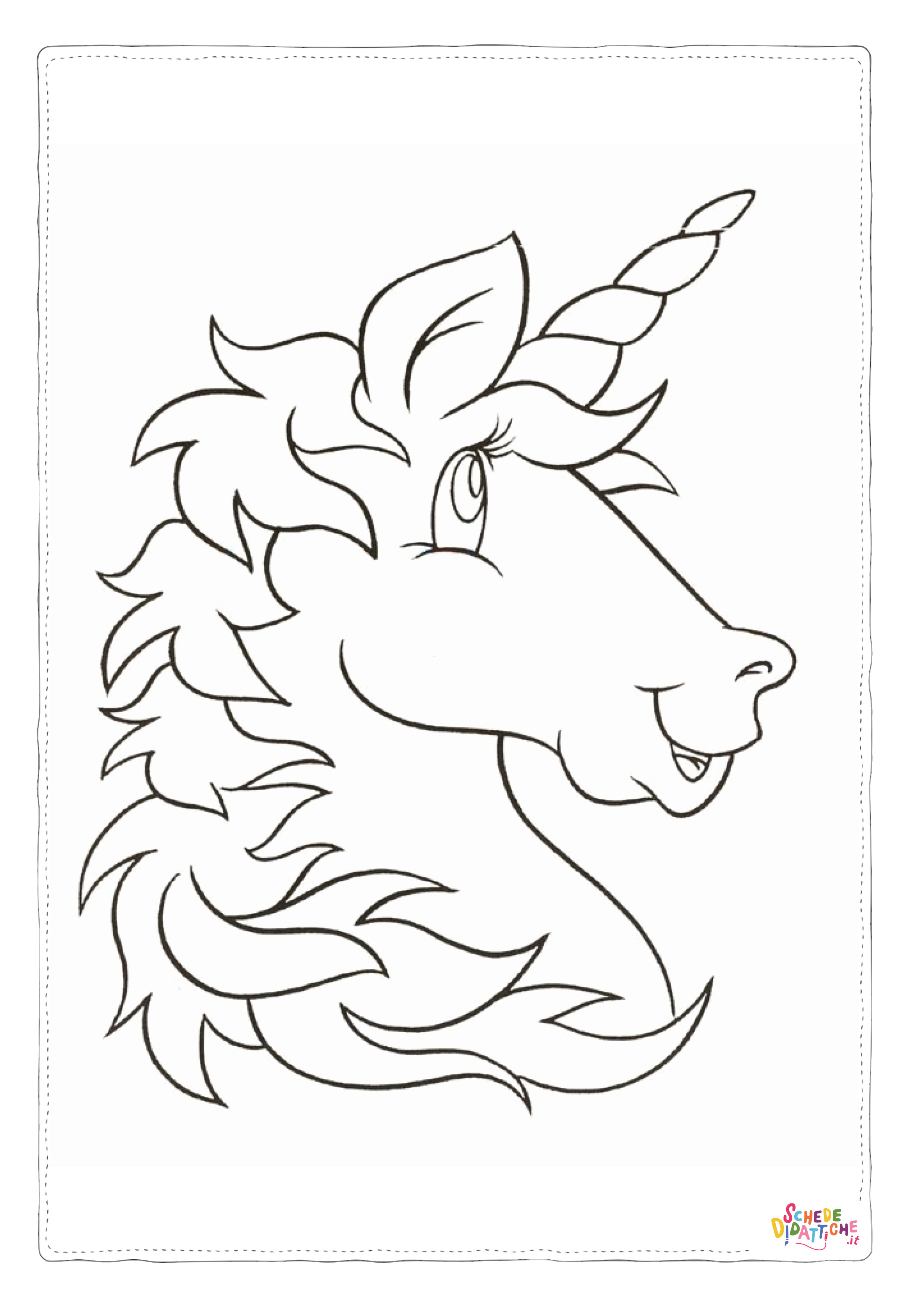 Disegno di unicorno da stampare e colorare 159