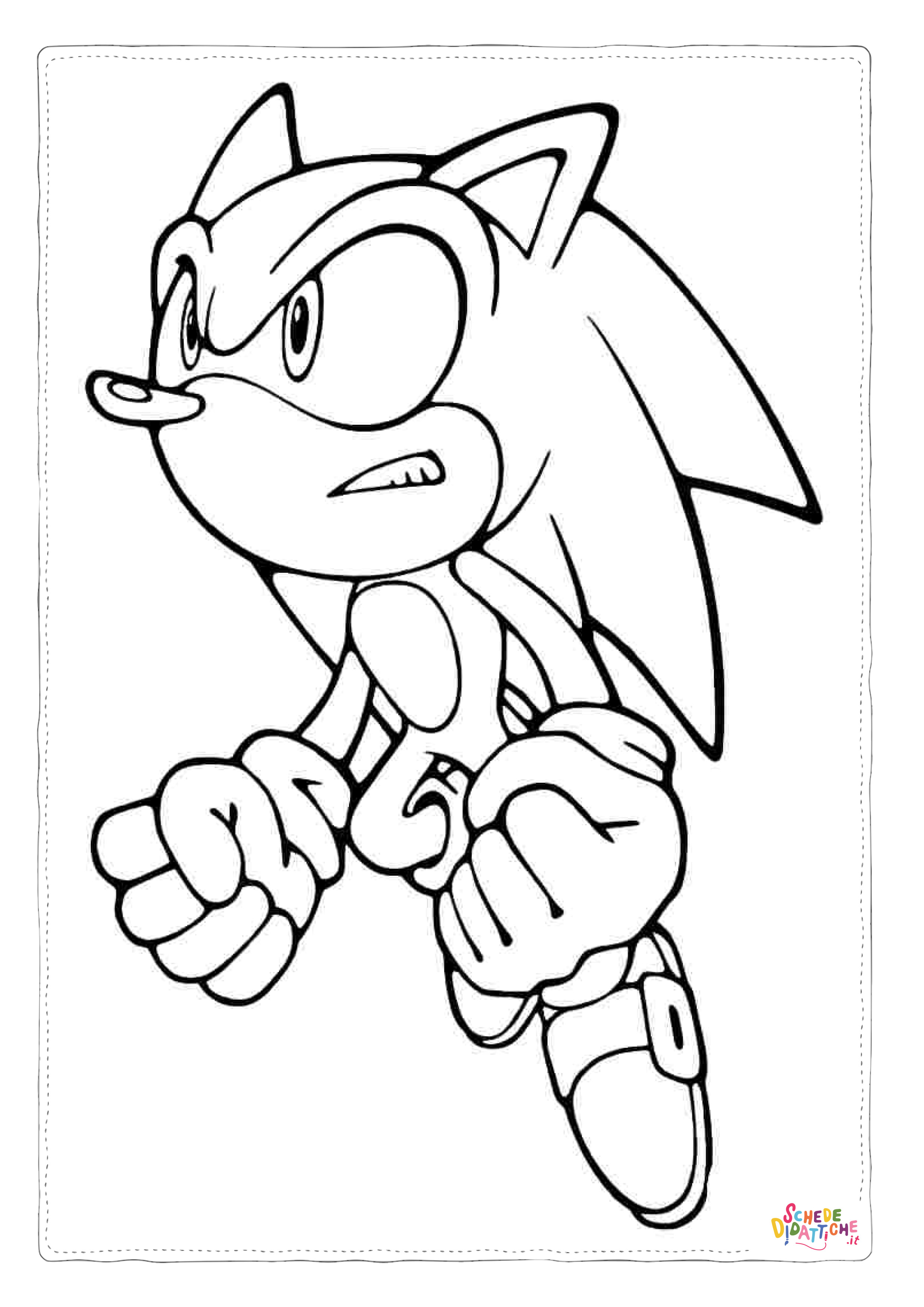 Disegno di Sonic da stampare e colorare 10