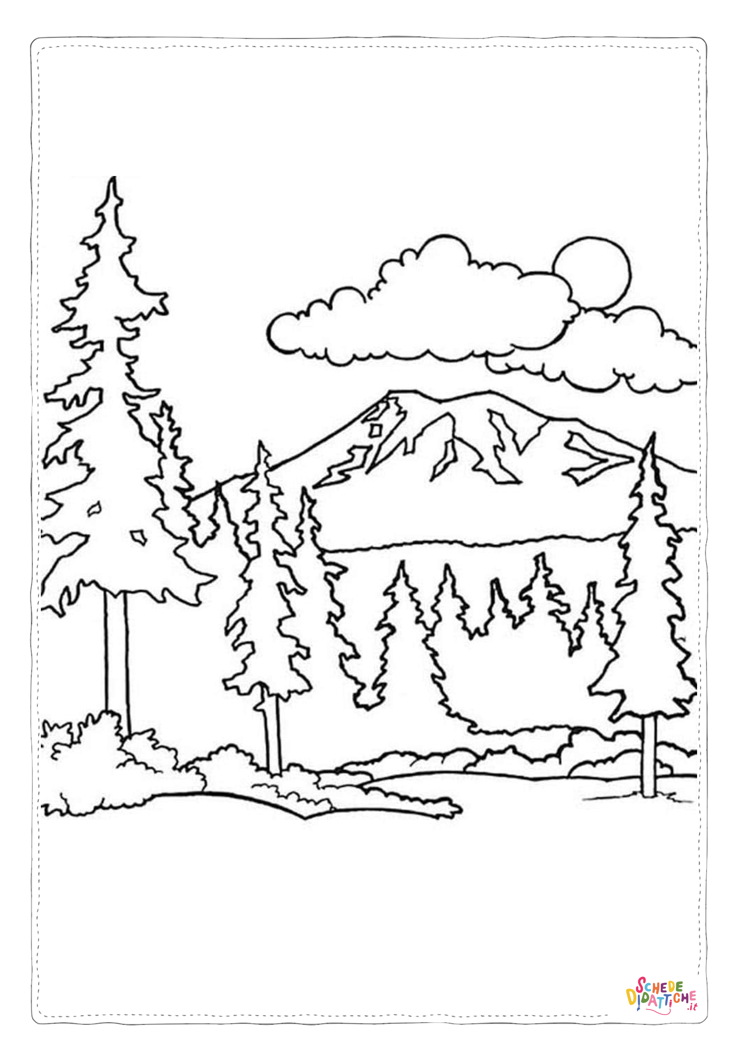 Disegno "Disegno di paesaggio da stampare e colorare 76" Disegno di paesaggio da stampare e colorare 76
