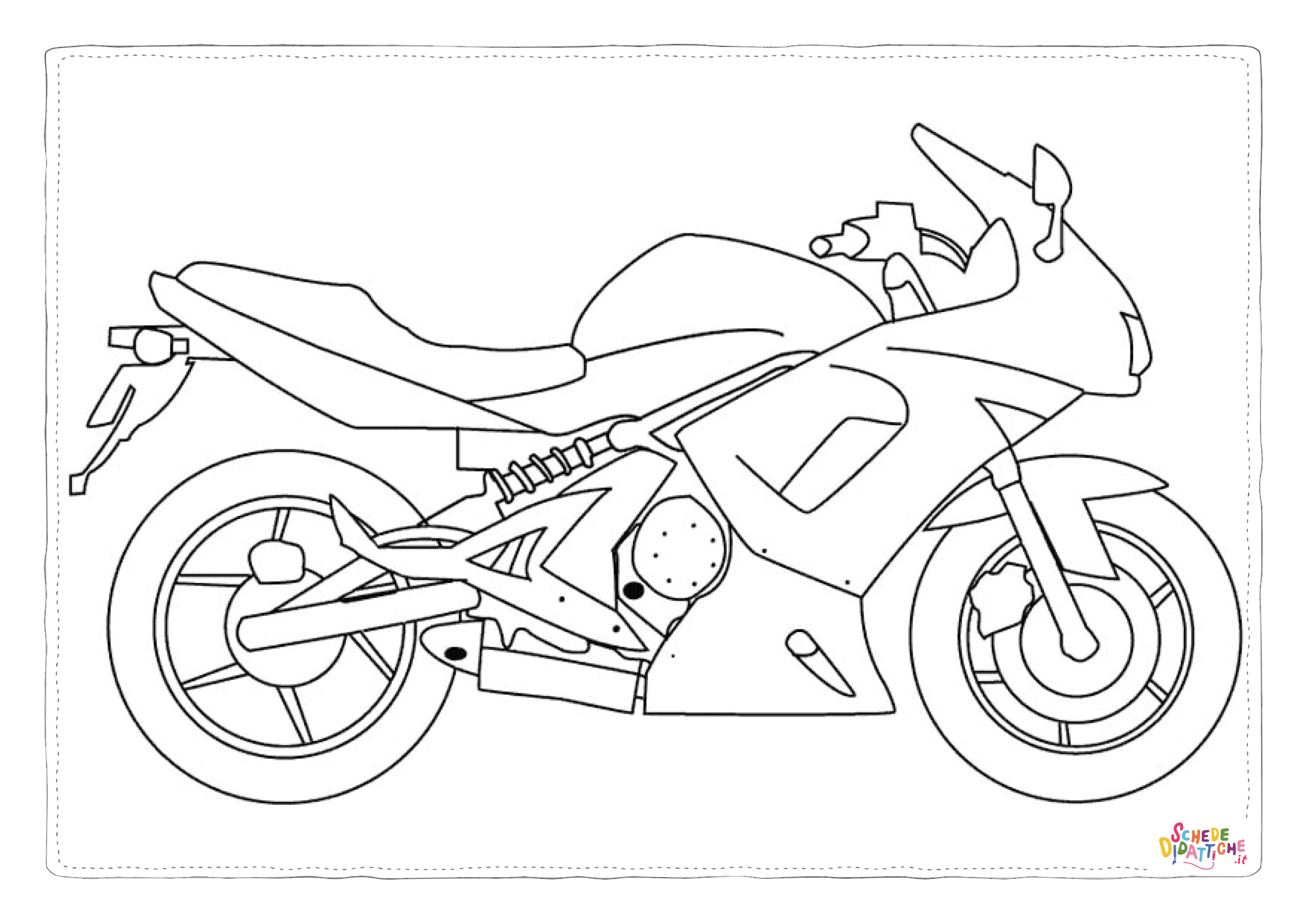 Disegno di moto da stampare e colorare 60
