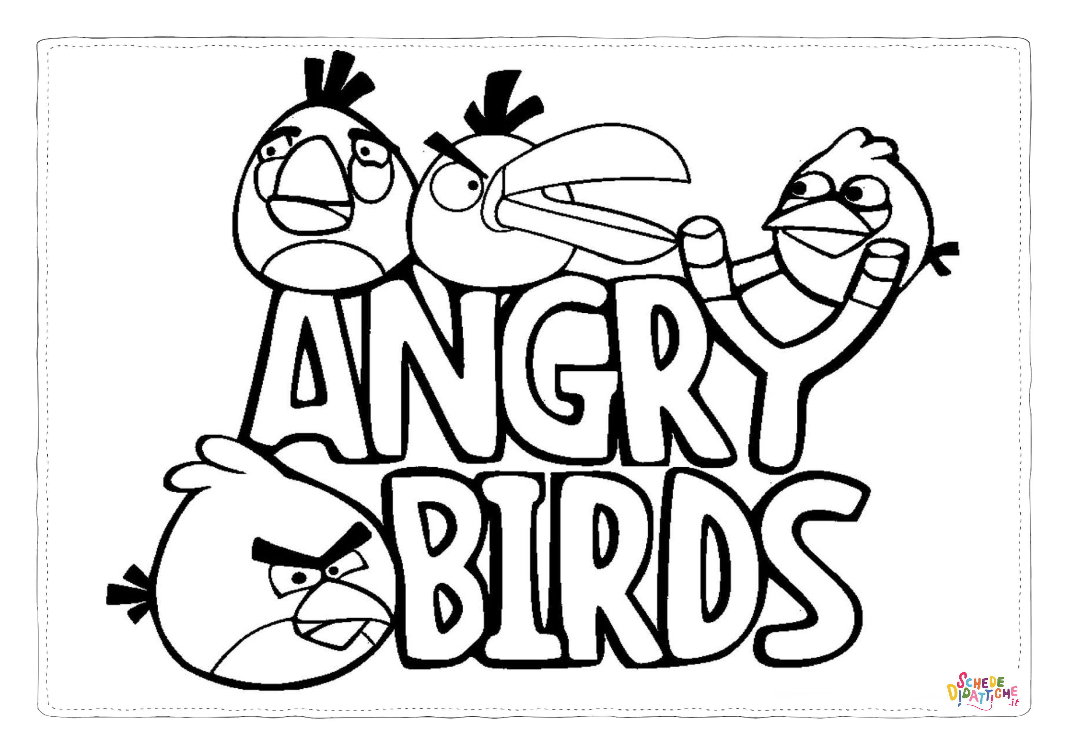 Disegno "Disegno di Angry birds da stampare e colorare 10" Disegno di Angry birds da stampare e colorare 10