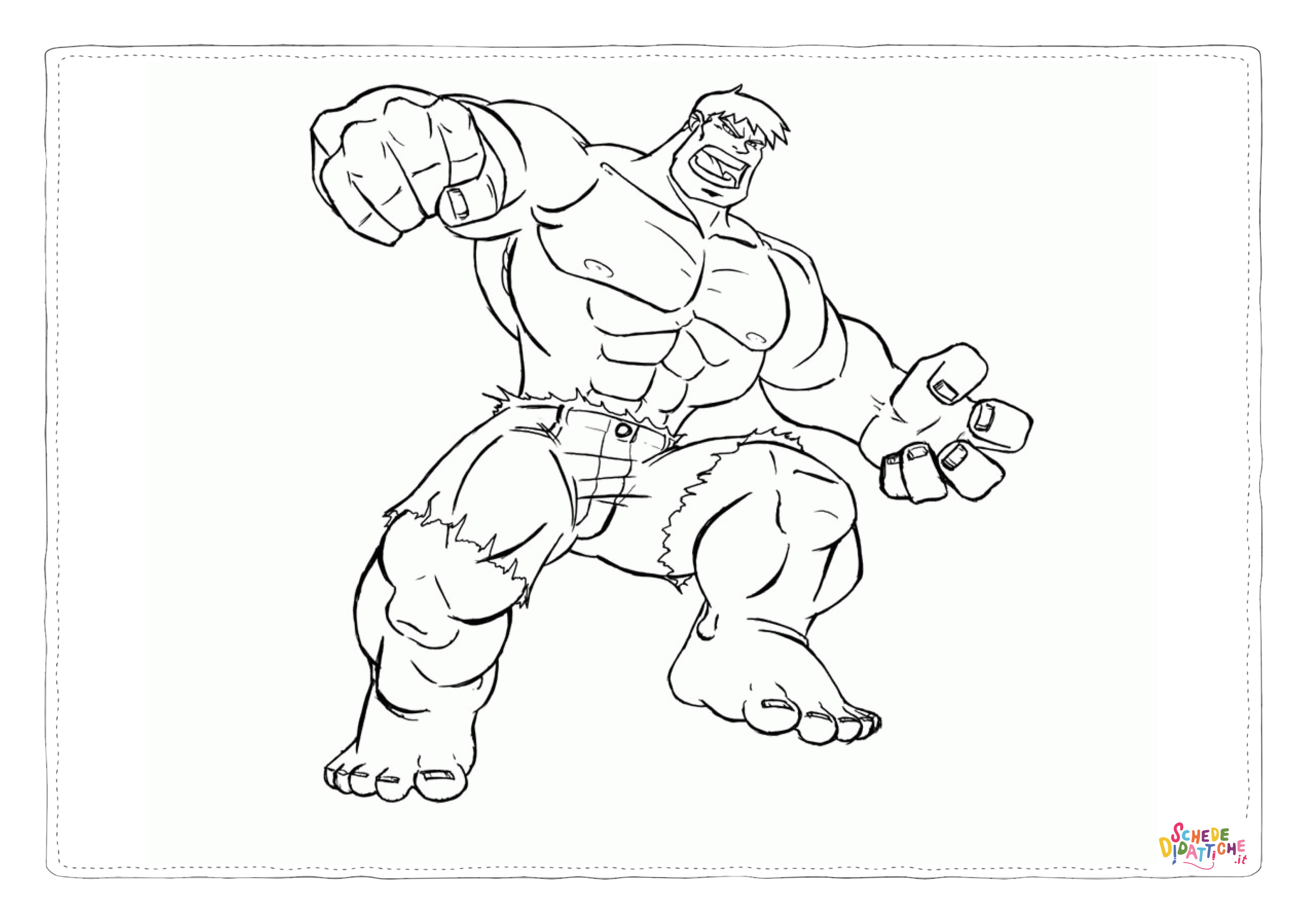 Disegno "Disegno di Hulk da stampare e colorare 148" Disegno di Hulk da stampare e colorare 148