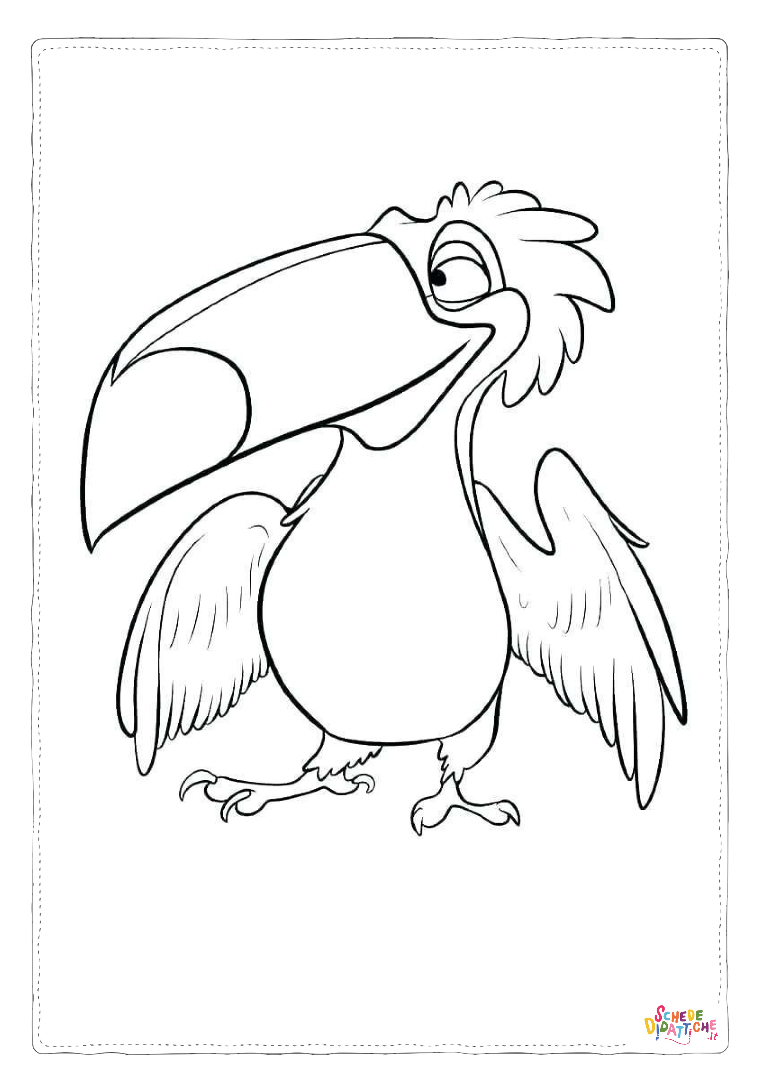 Disegno "Disegno di tucano da stampare e colorare 10" Disegno di tucano da stampare e colorare 10