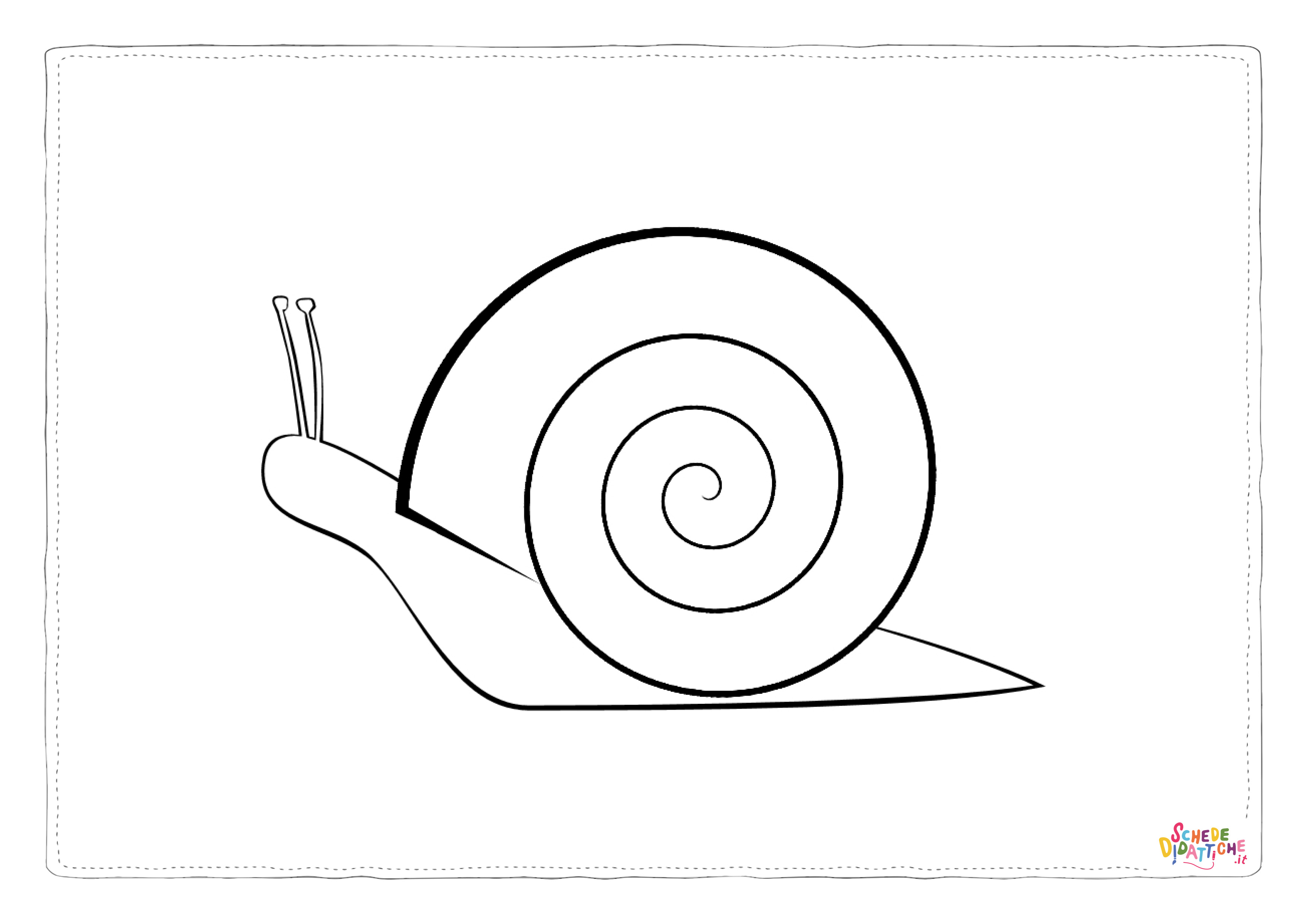 Disegno "Disegno di lumaca da stampare e colorare 1" Disegno di lumaca da stampare e colorare 1