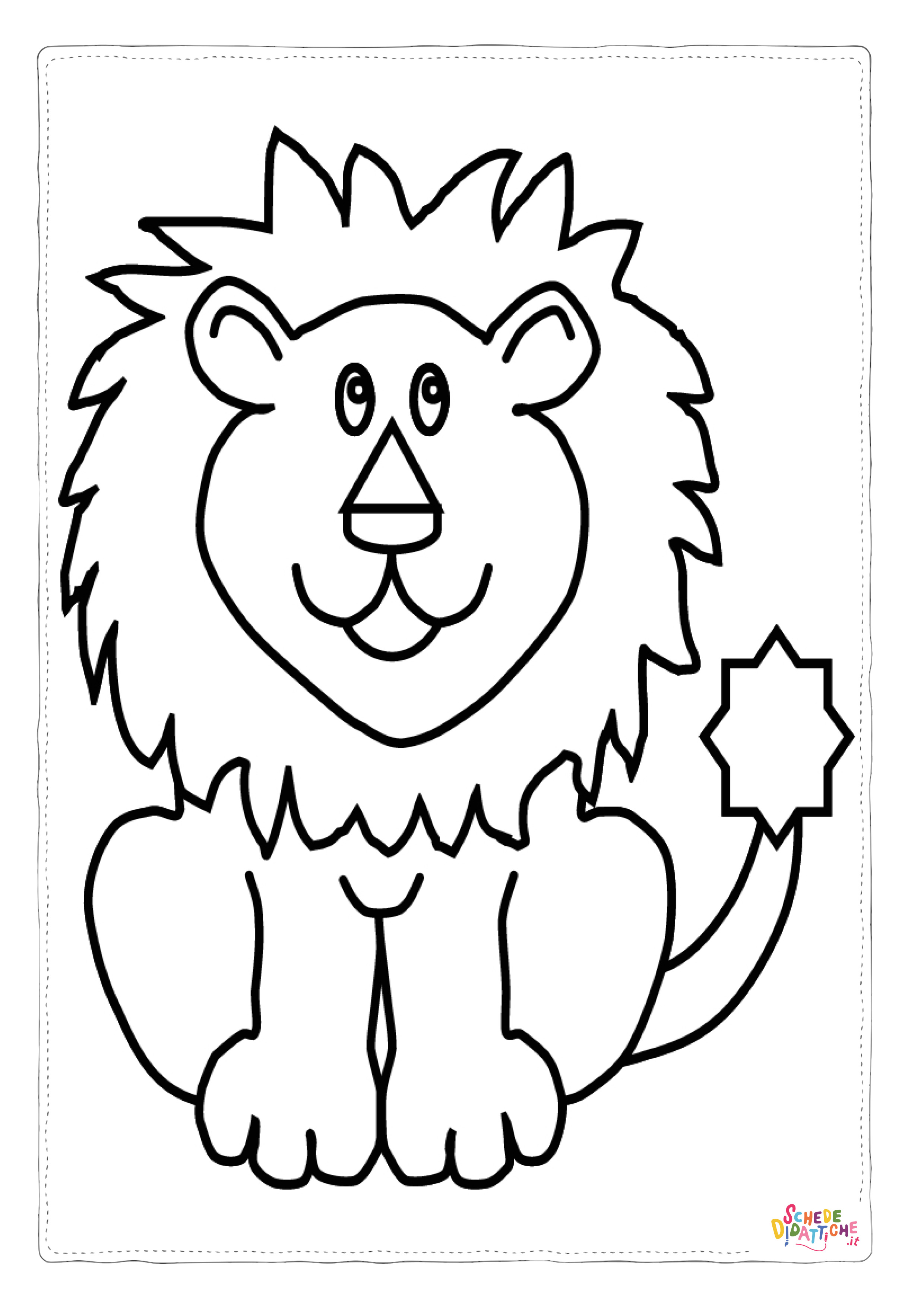 Disegno "Disegno di leone da stampare e colorare 50" Disegno di leone da stampare e colorare 50