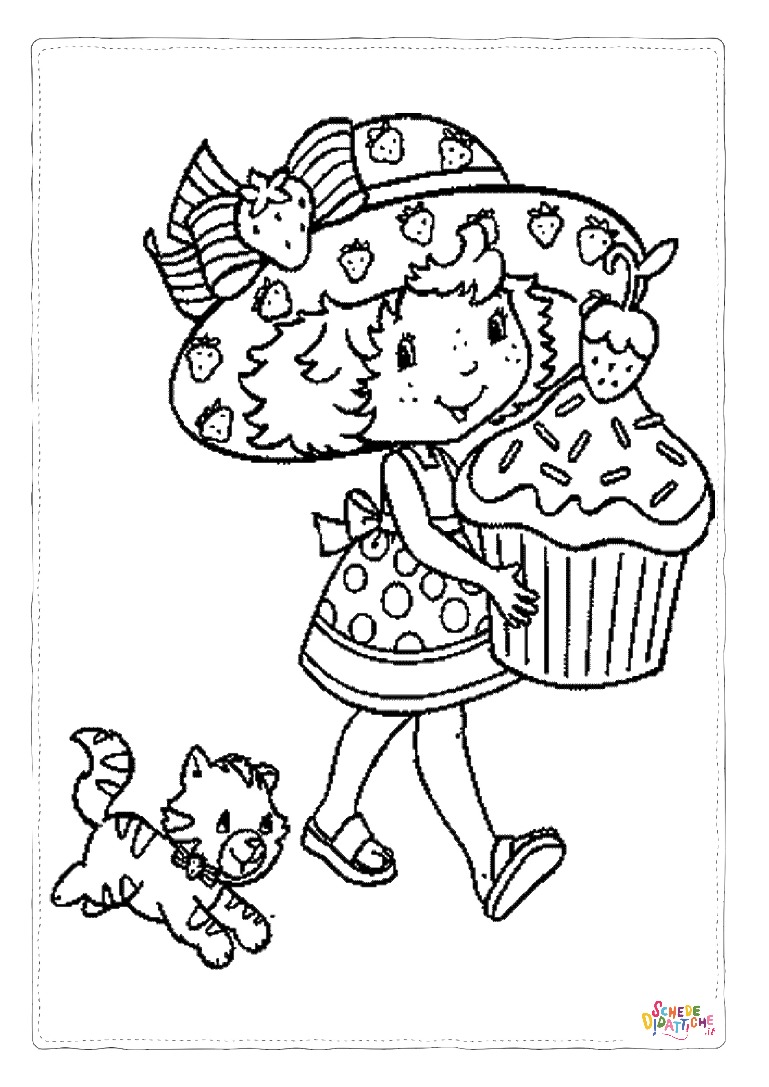 Disegno "Disegno di Fragolina da stampare e colorare 5" Disegno di Fragolina da stampare e colorare 5