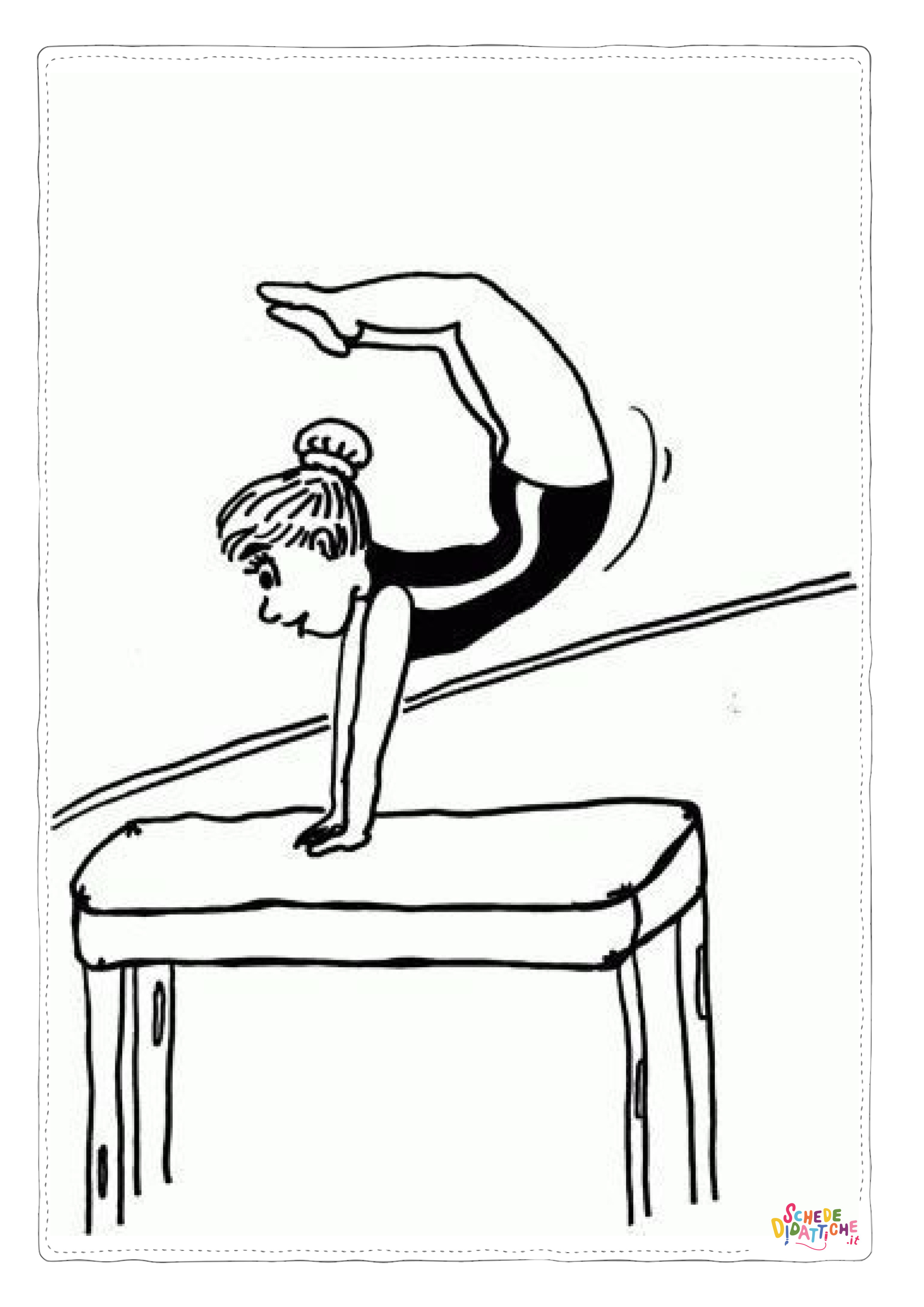 Disegno "Disegno di ginnastica da stampare e colorare" Disegno di ginnastica da stampare e colorare