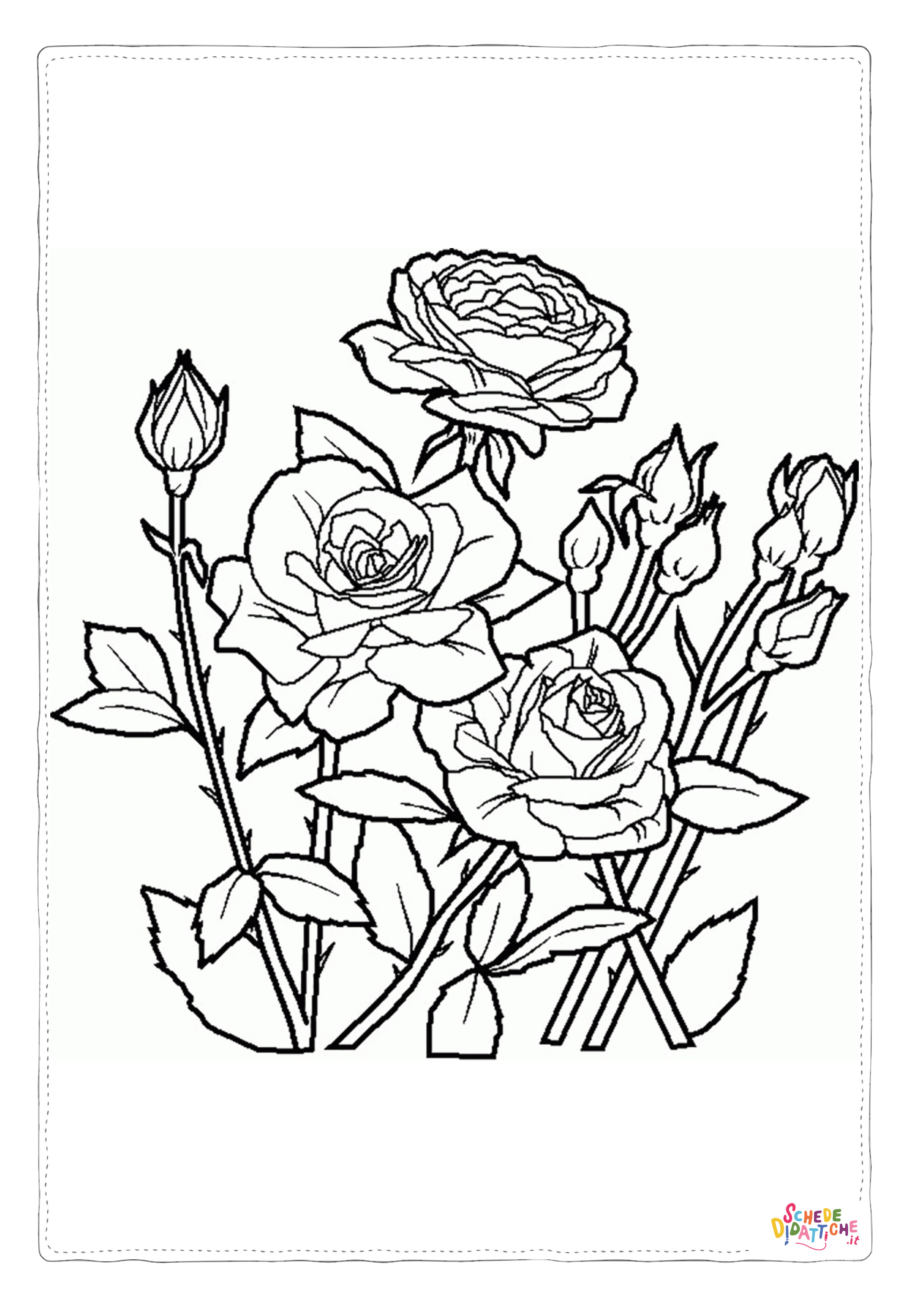 Disegno "Disegno di fiore da stampare e colorare 115" Disegno di fiore da stampare e colorare 115