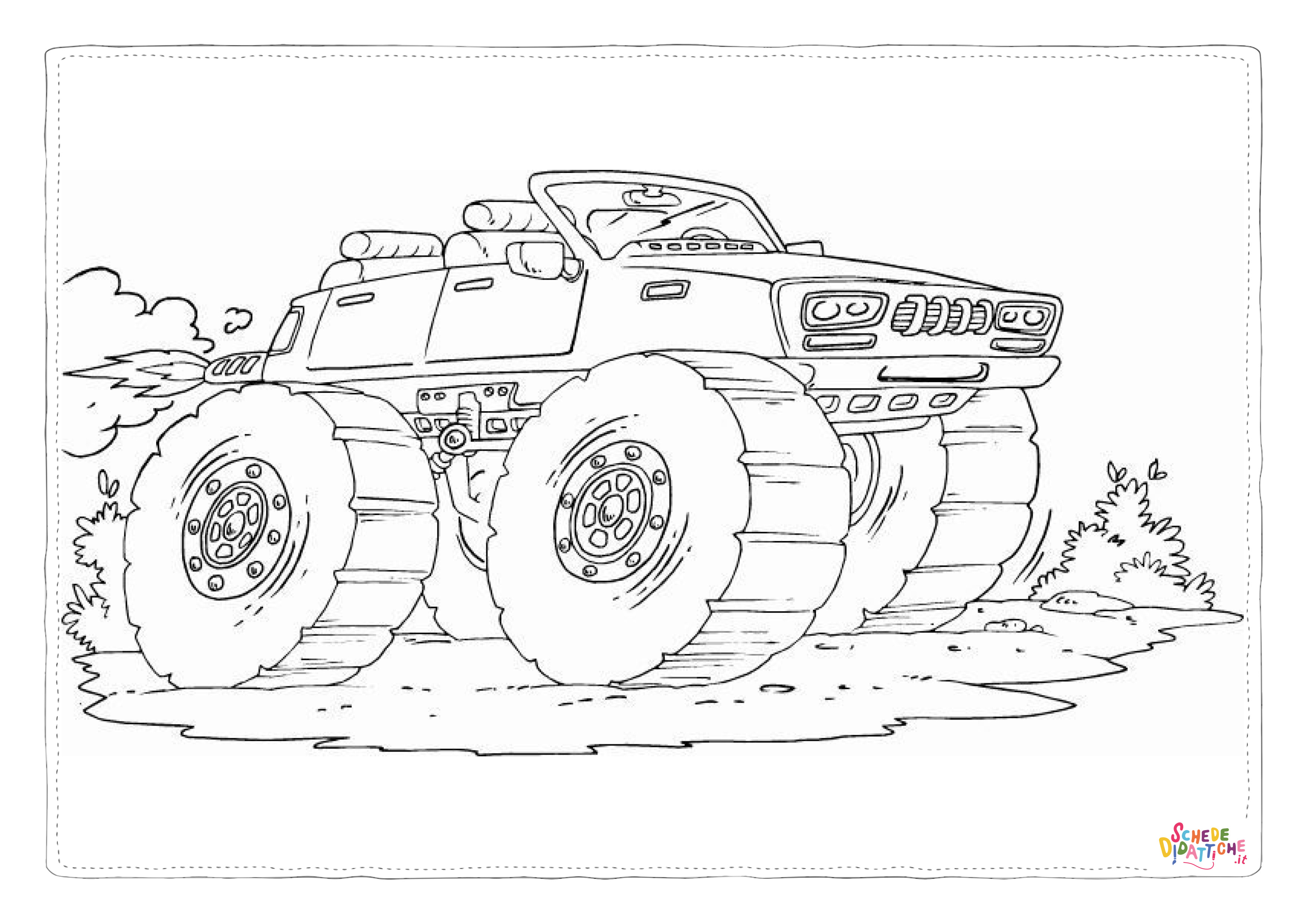 Disegno "Disegno di monstertruck da stampare e colorare 11" Disegno di monstertruck da stampare e colorare 11