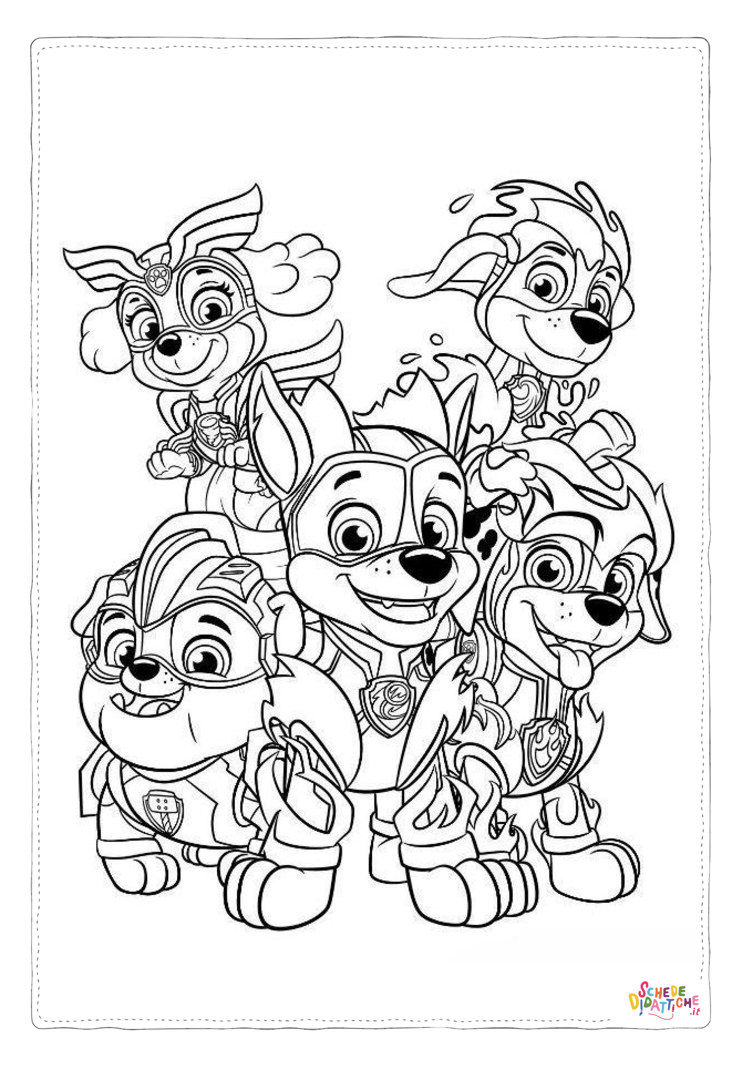 Disegno "Disegno di Paw Patrol - Cane pompiere da stampare e colorare 65" Disegno di Paw Patrol - Cane pompiere da stampare e colorare 65