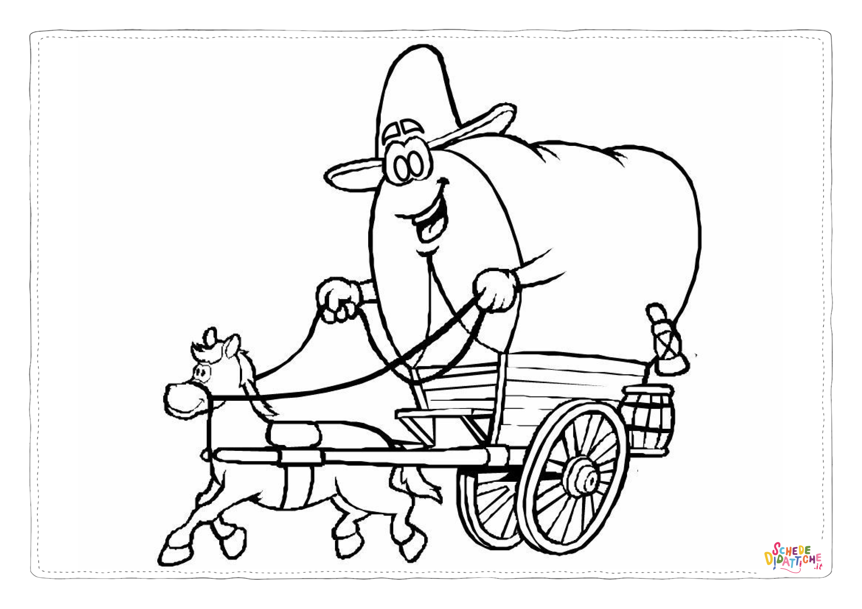 Disegno "Disegno di carrozza da stampare e colorare 7" Disegno di carrozza da stampare e colorare 7