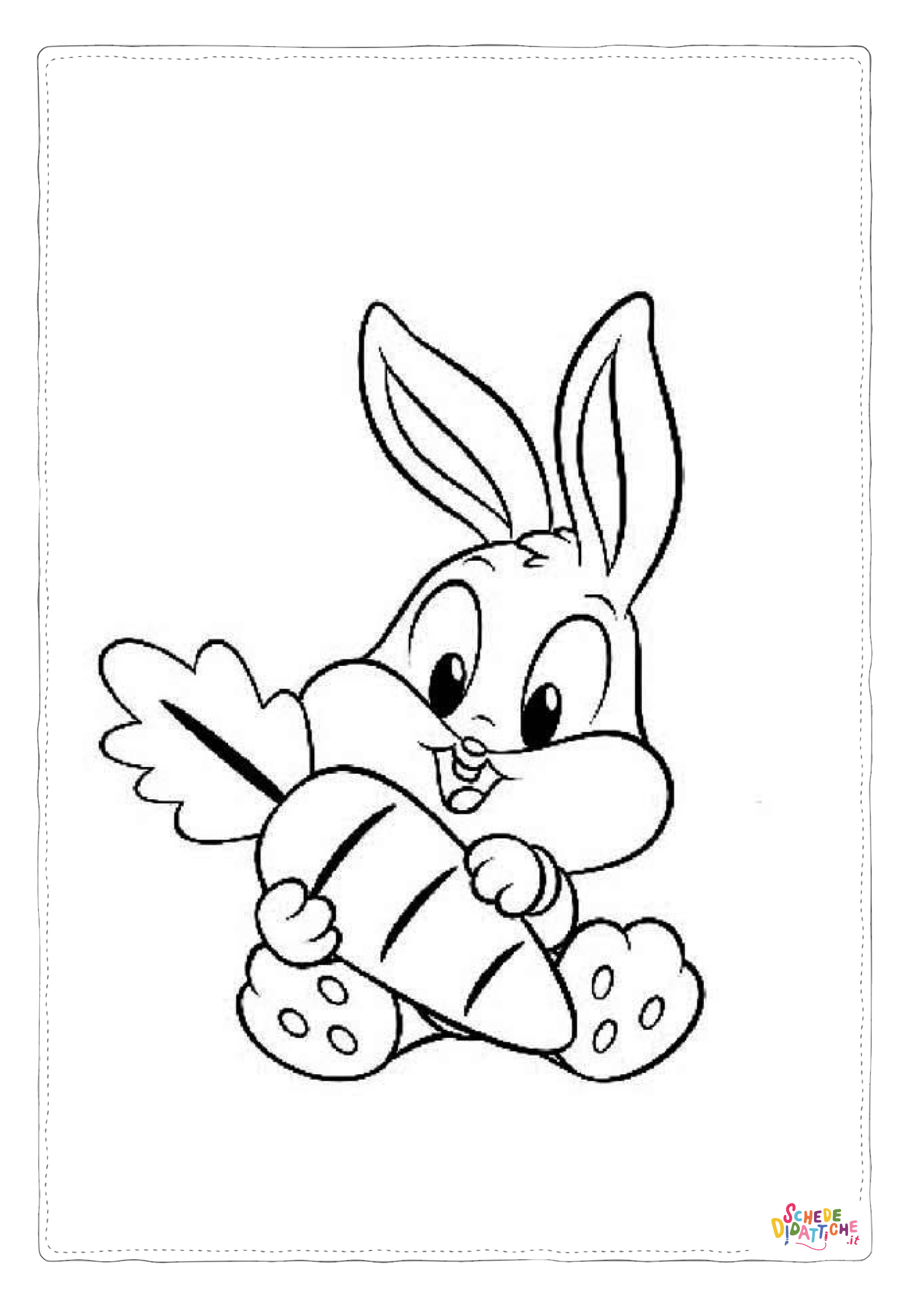 Disegno "Disegno di Bugs Bunny da stampare e colorare 33" Disegno di Bugs Bunny da stampare e colorare 33