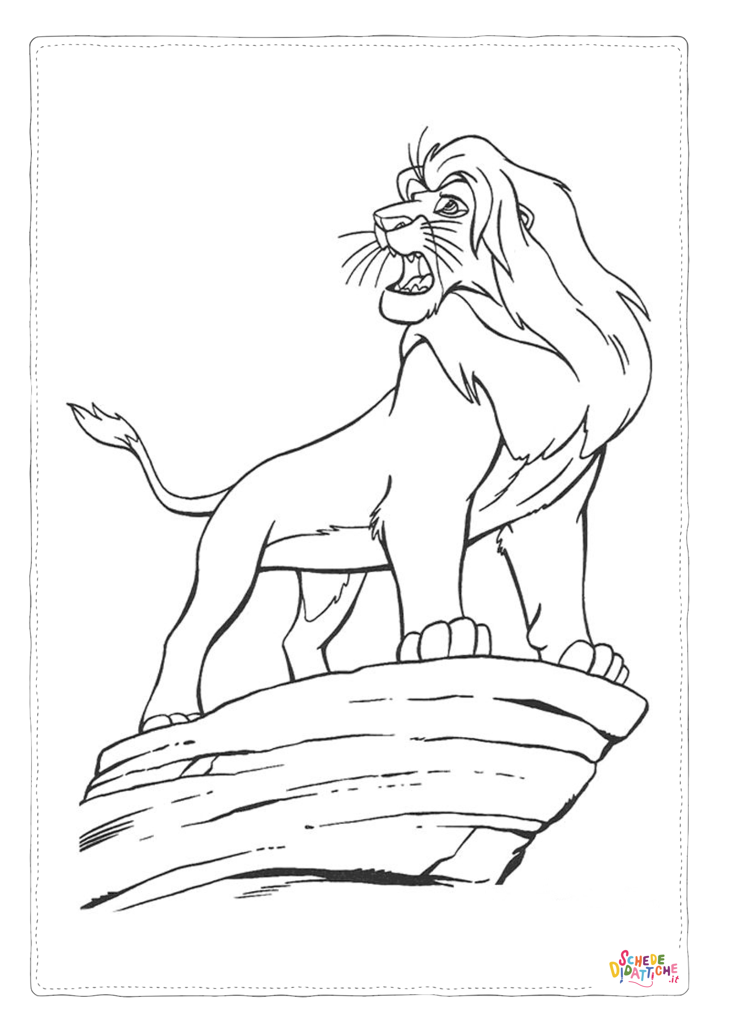 Disegno "Disegno di Re Leone da stampare e colorare 226" Disegno di Re Leone da stampare e colorare 226