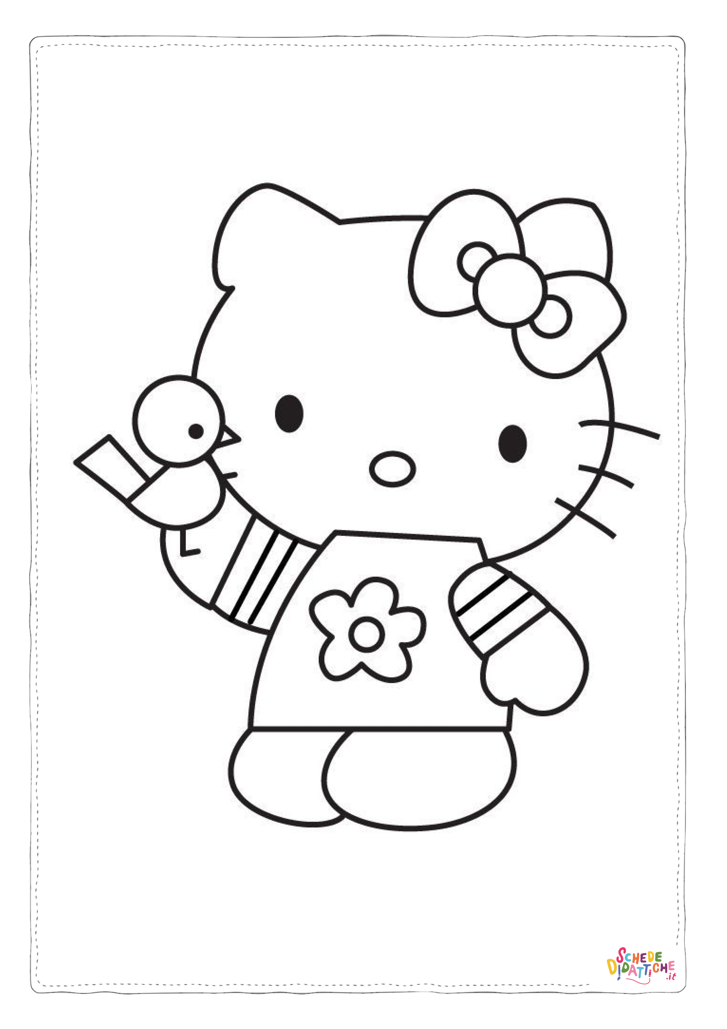 Disegno "Disegno di Hello Kitty da stampare e colorare 192" Disegno di Hello Kitty da stampare e colorare 192
