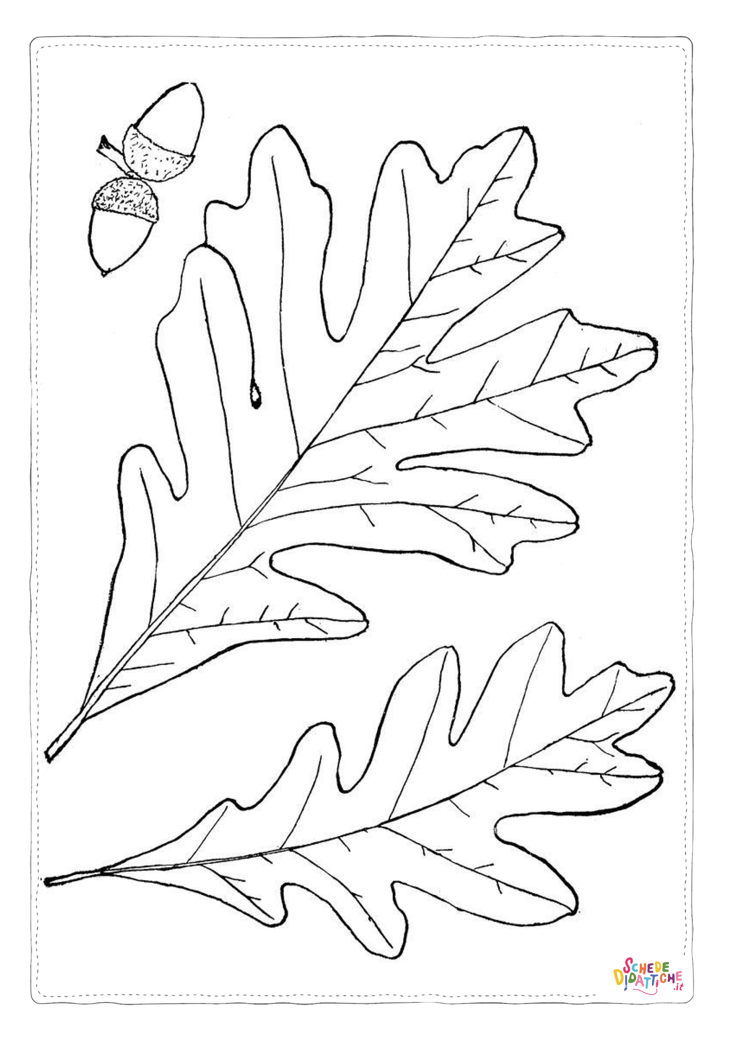 Disegno "Disegno di foglia da stampare e colorare 52" Disegno di foglia da stampare e colorare 52