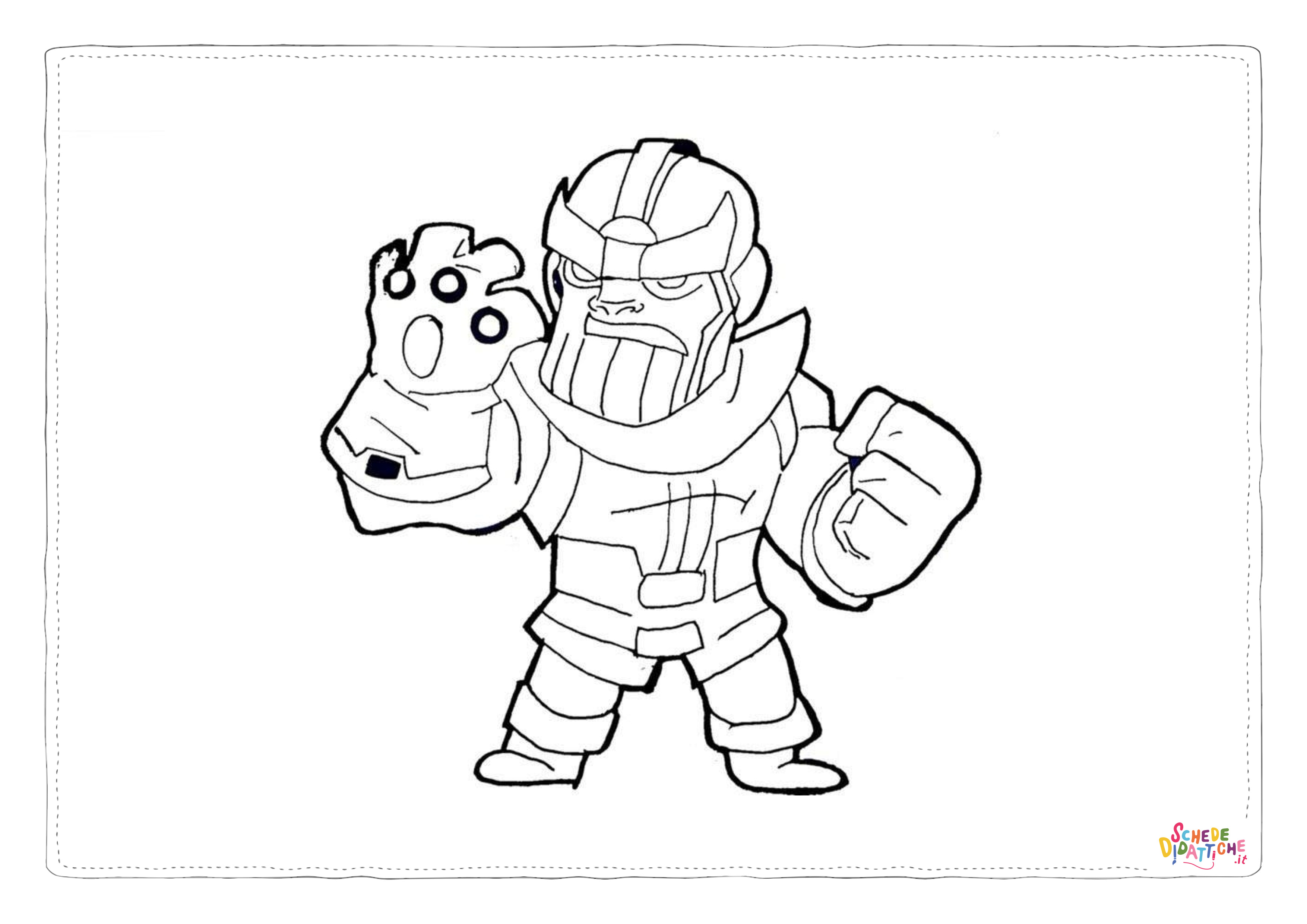 Disegno "Disegno di Thanos da stampare e colorare" Disegno di Thanos da stampare e colorare