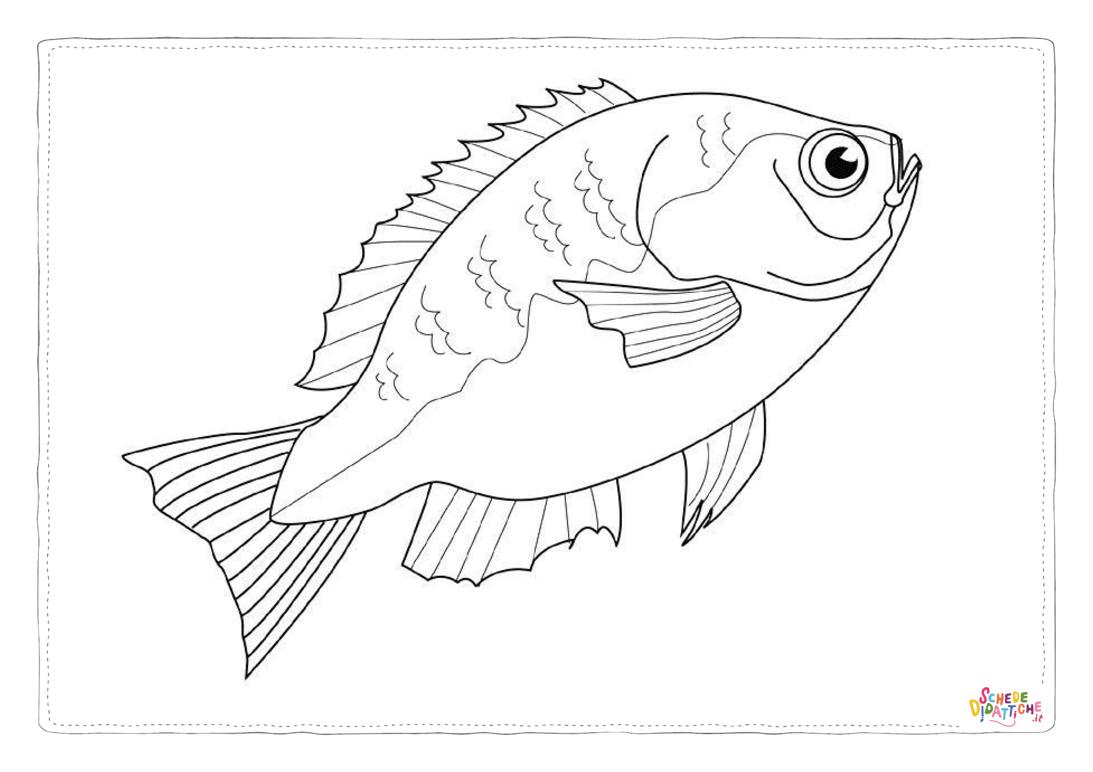 Disegno "Disegno di pesce da stampare e colorare 319" Disegno di pesce da stampare e colorare 319