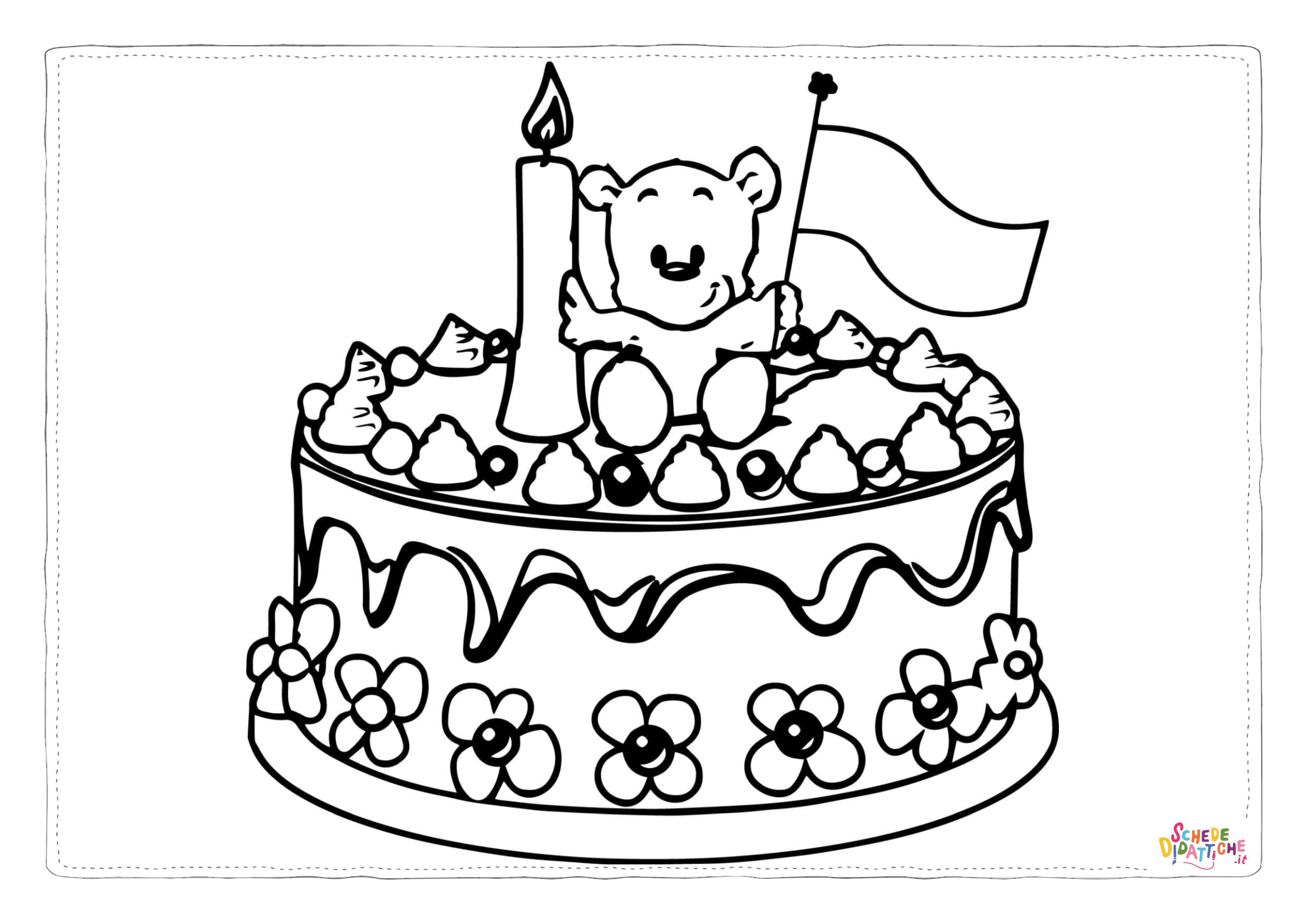 Disegno di compleanno da stampare e colorare 65