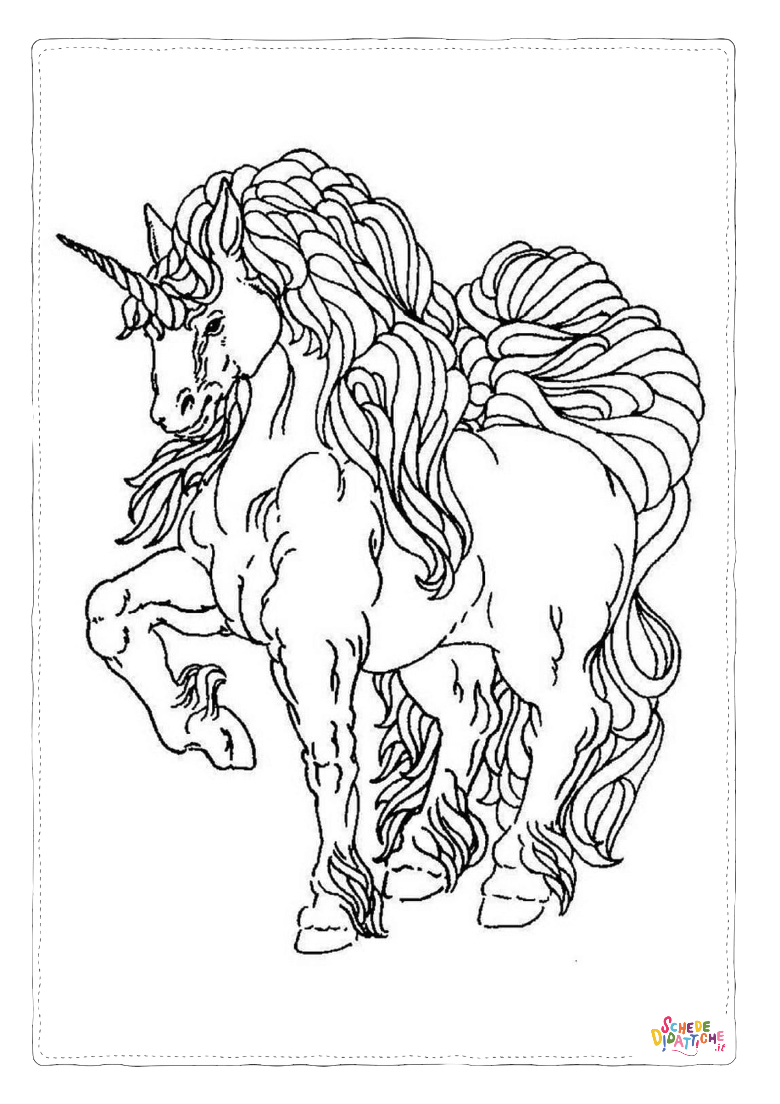 Disegno "Disegno di unicorno da stampare e colorare 65" Disegno di unicorno da stampare e colorare 65