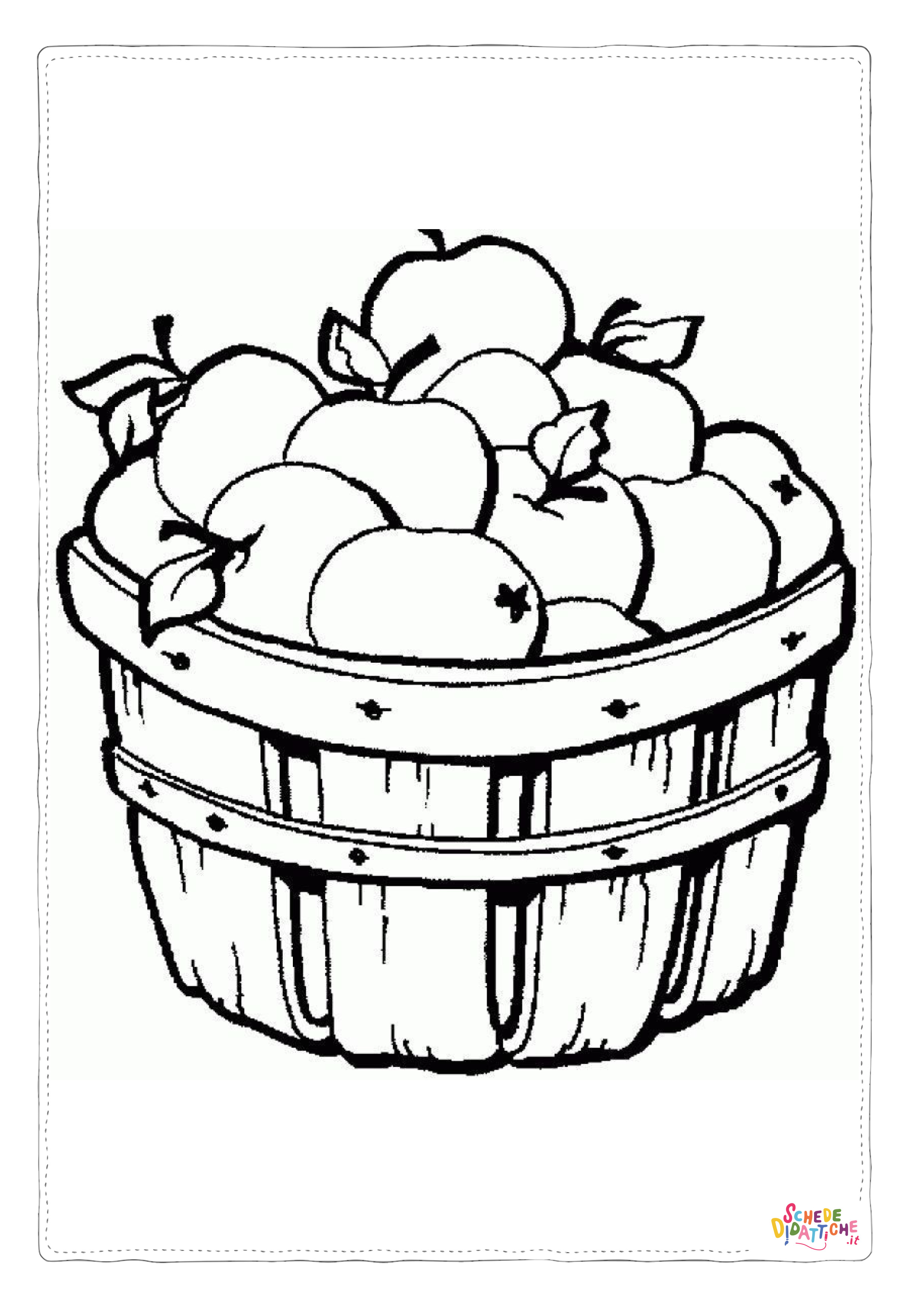 Disegno "Disegno di mela da stampare e colorare 4" Disegno di mela da stampare e colorare 4