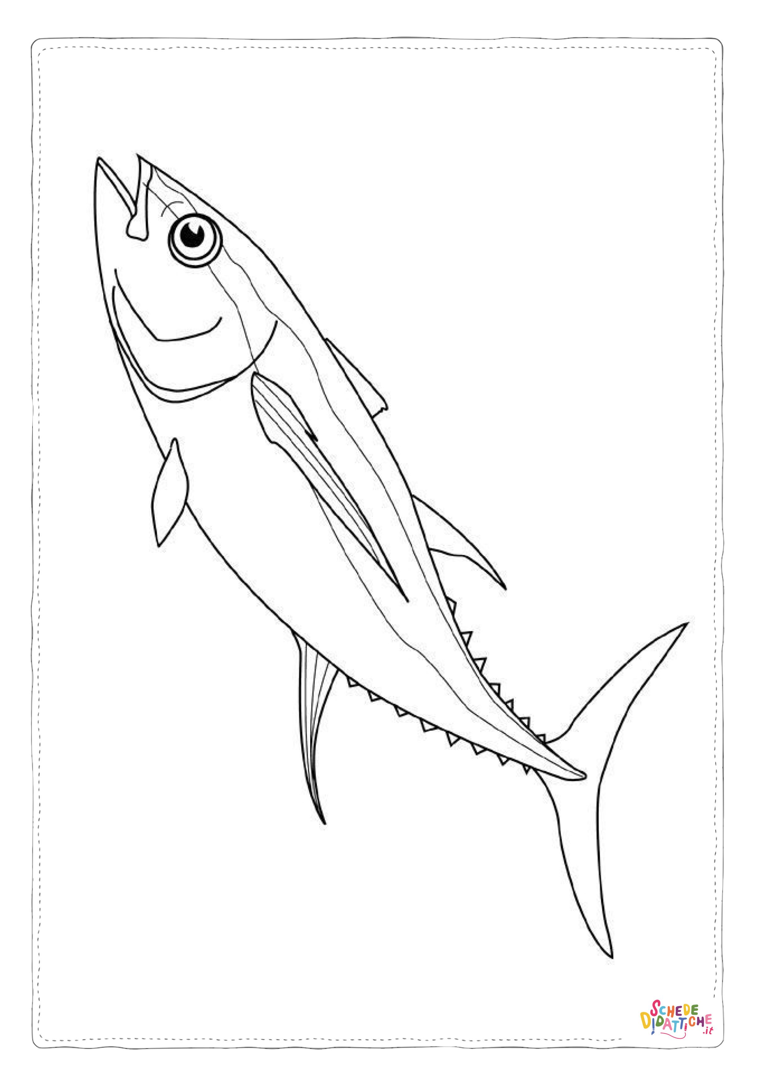 Disegno di pesce da stampare e colorare 315