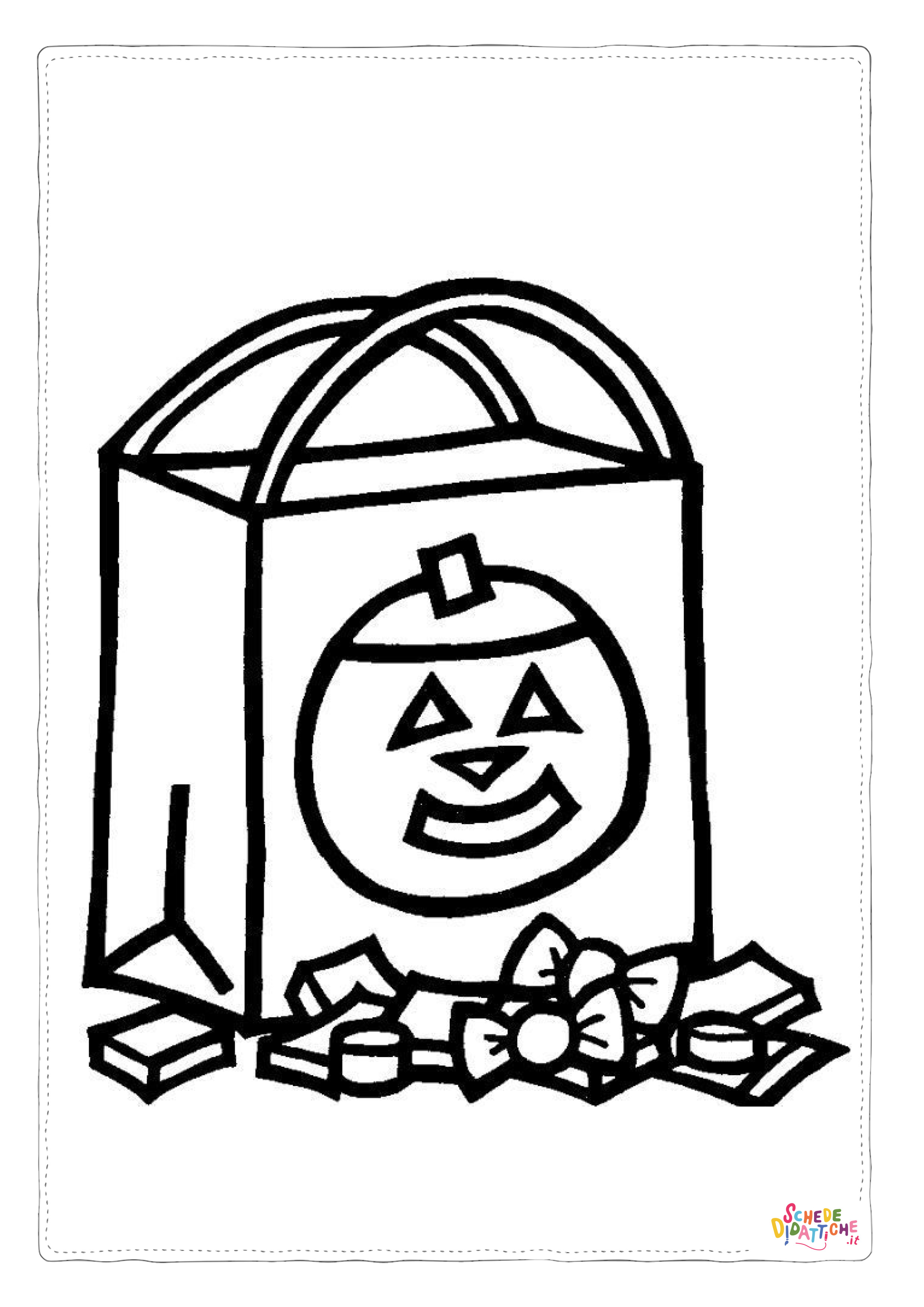 Disegno "Disegno di zucca di Halloween da stampare e colorare 198" Disegno di zucca di Halloween da stampare e colorare 198