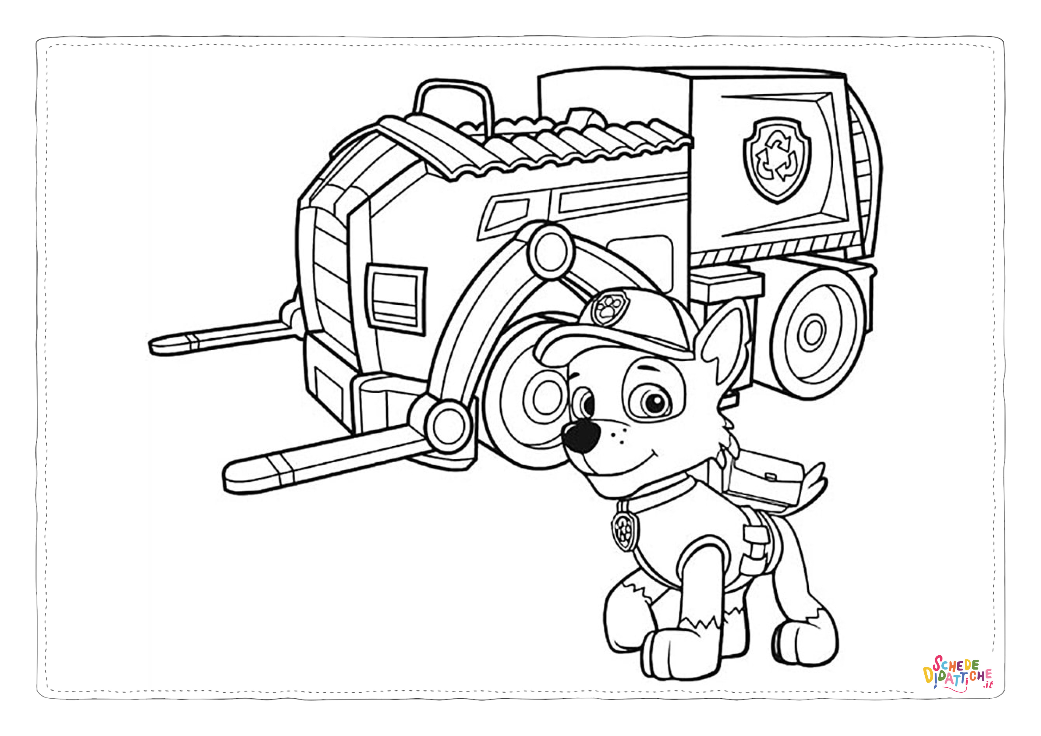 Disegno "Disegno di Paw Patrol - Cane pompiere da stampare e colorare 32" Disegno di Paw Patrol - Cane pompiere da stampare e colorare 32