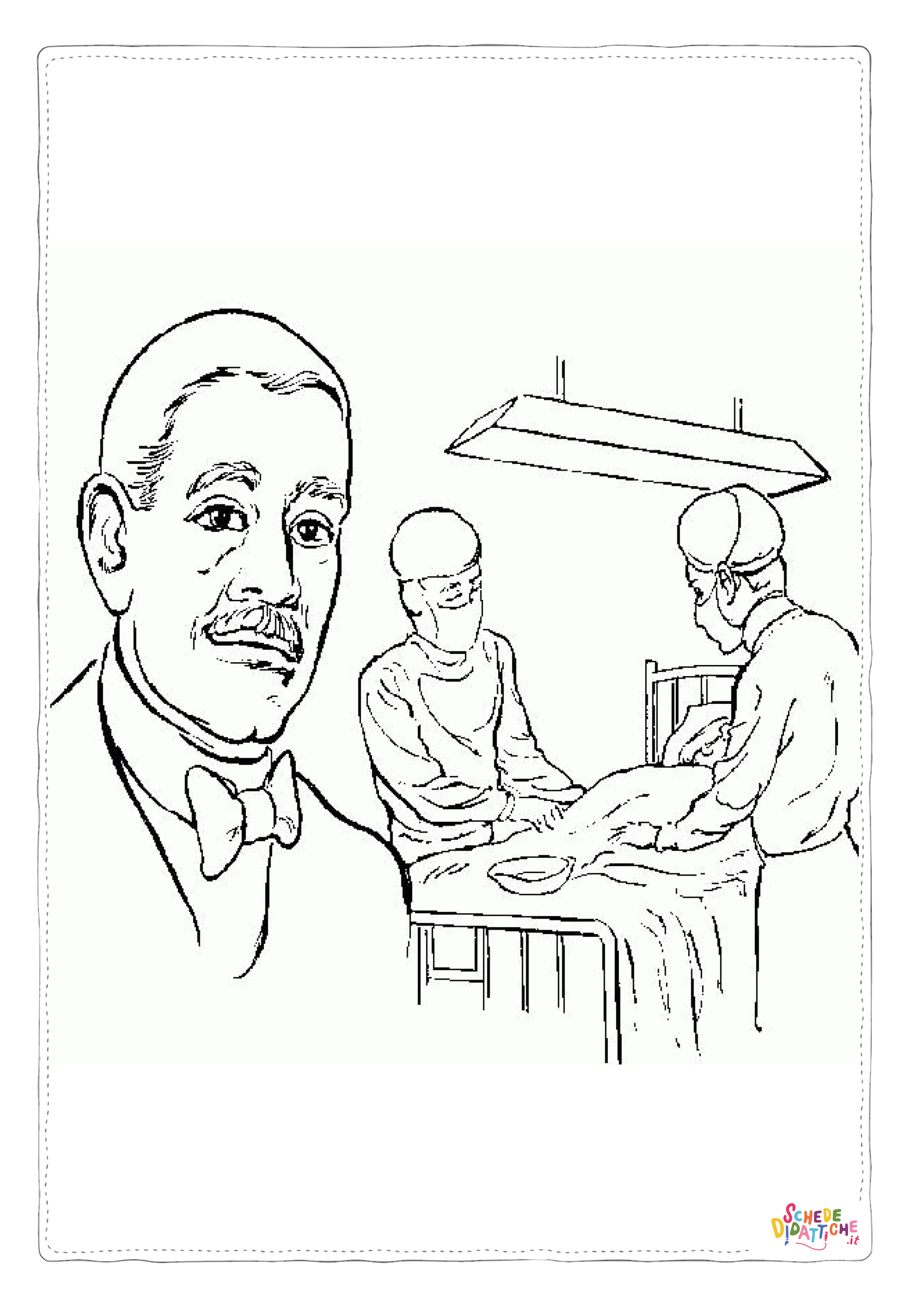 Disegno "Disegno di dottore da stampare e colorare" Disegno di dottore da stampare e colorare