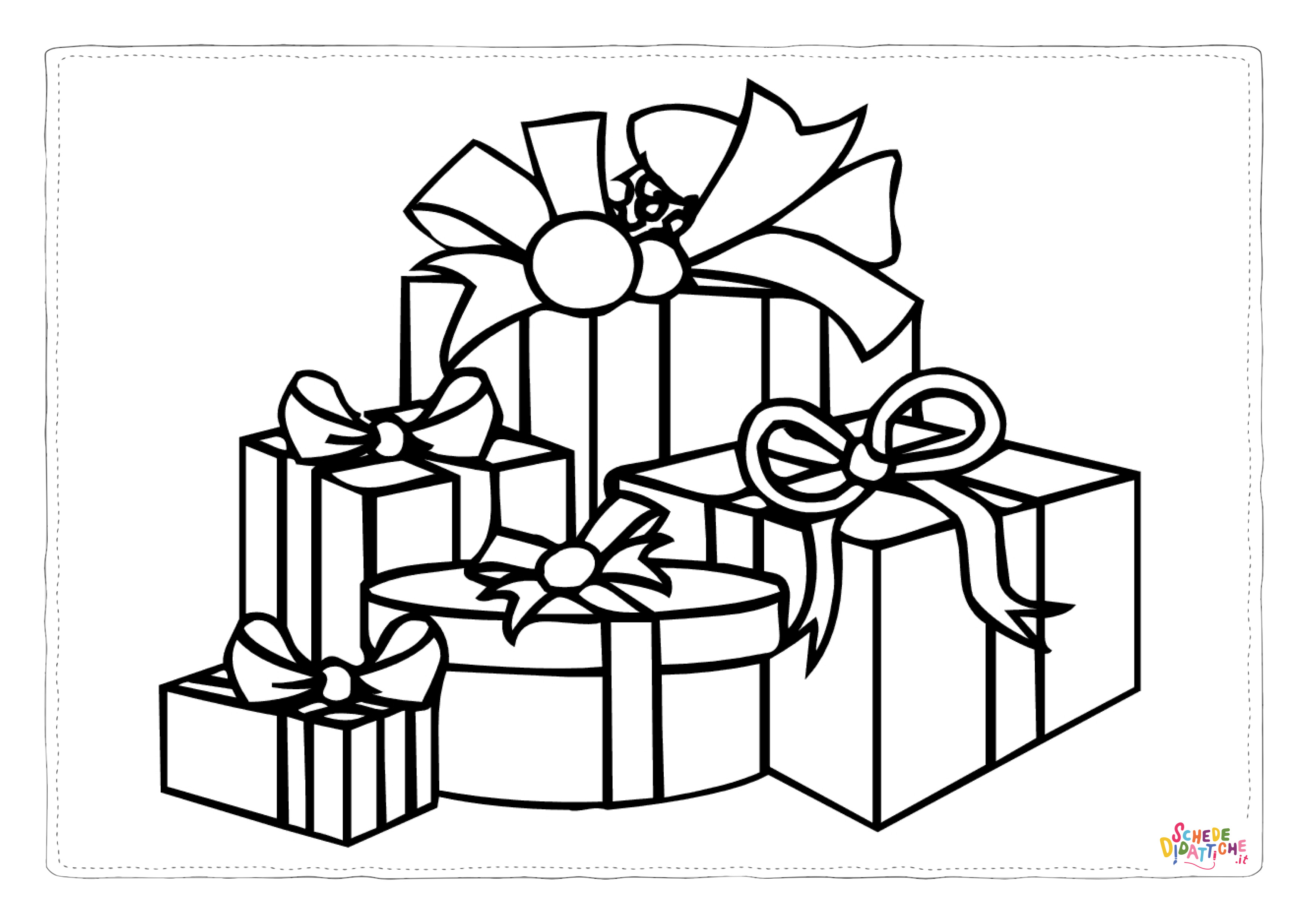 Disegno "Disegno di regalo da stampare e colorare 15" Disegno di regalo da stampare e colorare 15